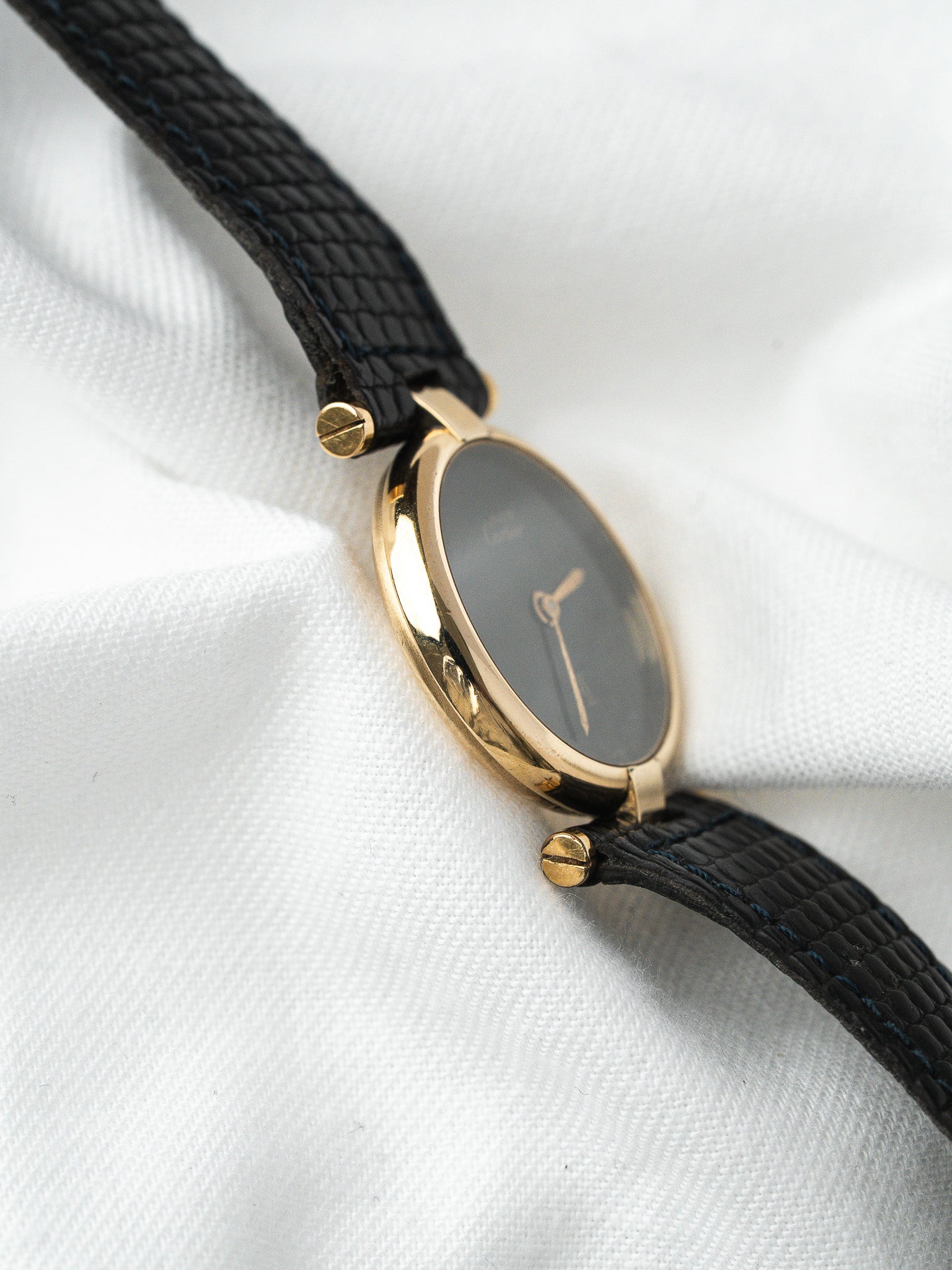 Cartier Must Vendôme 590004 镀金银 — 黑色表盘 Spider (1990s)