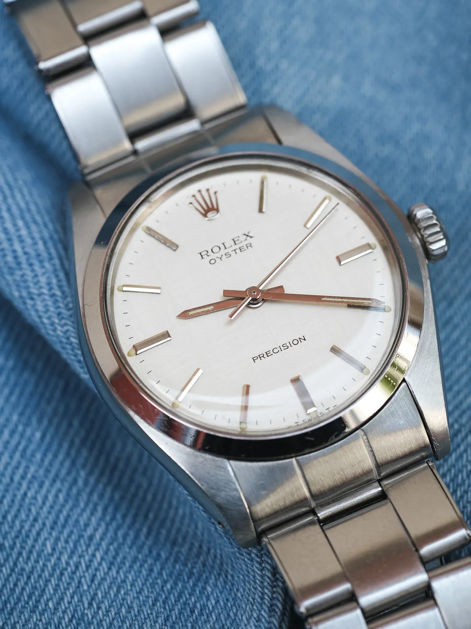 Rolex - Oyster Extra fein 6426 Zifferblatt Leinen Silber - 1971