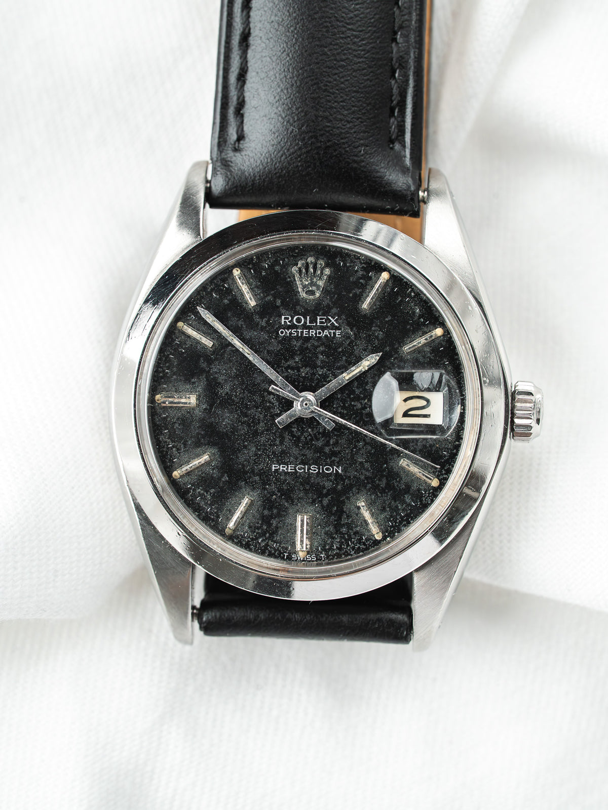 Rolex Oysterdate 6694 Watch — 黑色 Stardust 表盘 (1966)