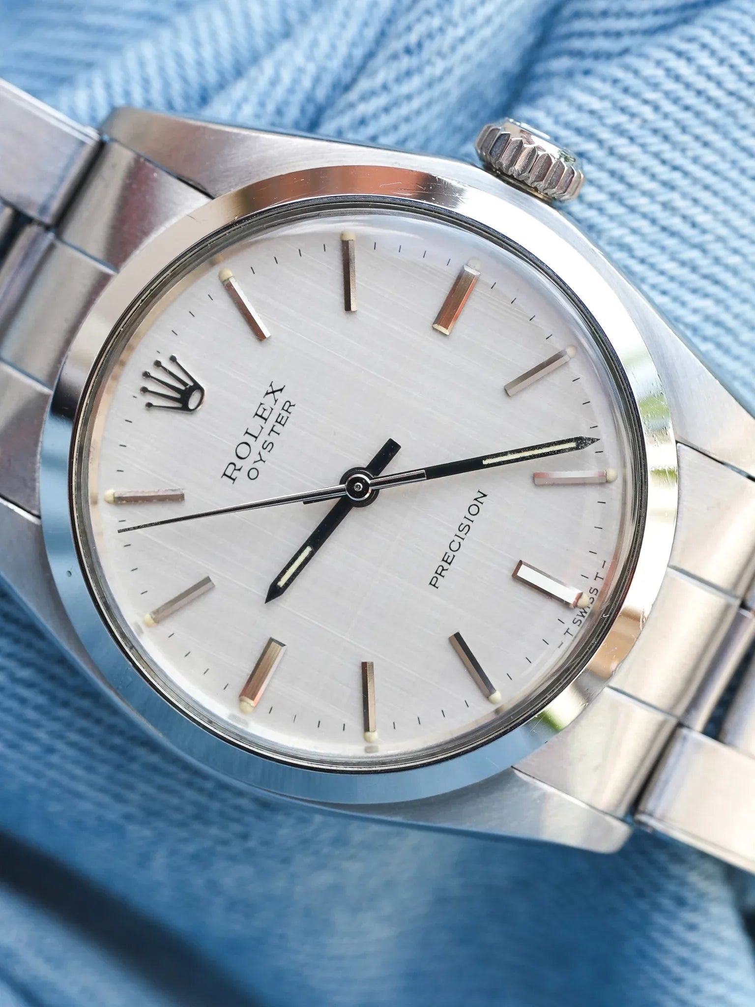 Rolex - Oyster Extra fein 6426 Zifferblatt Leinen Silber - 1971