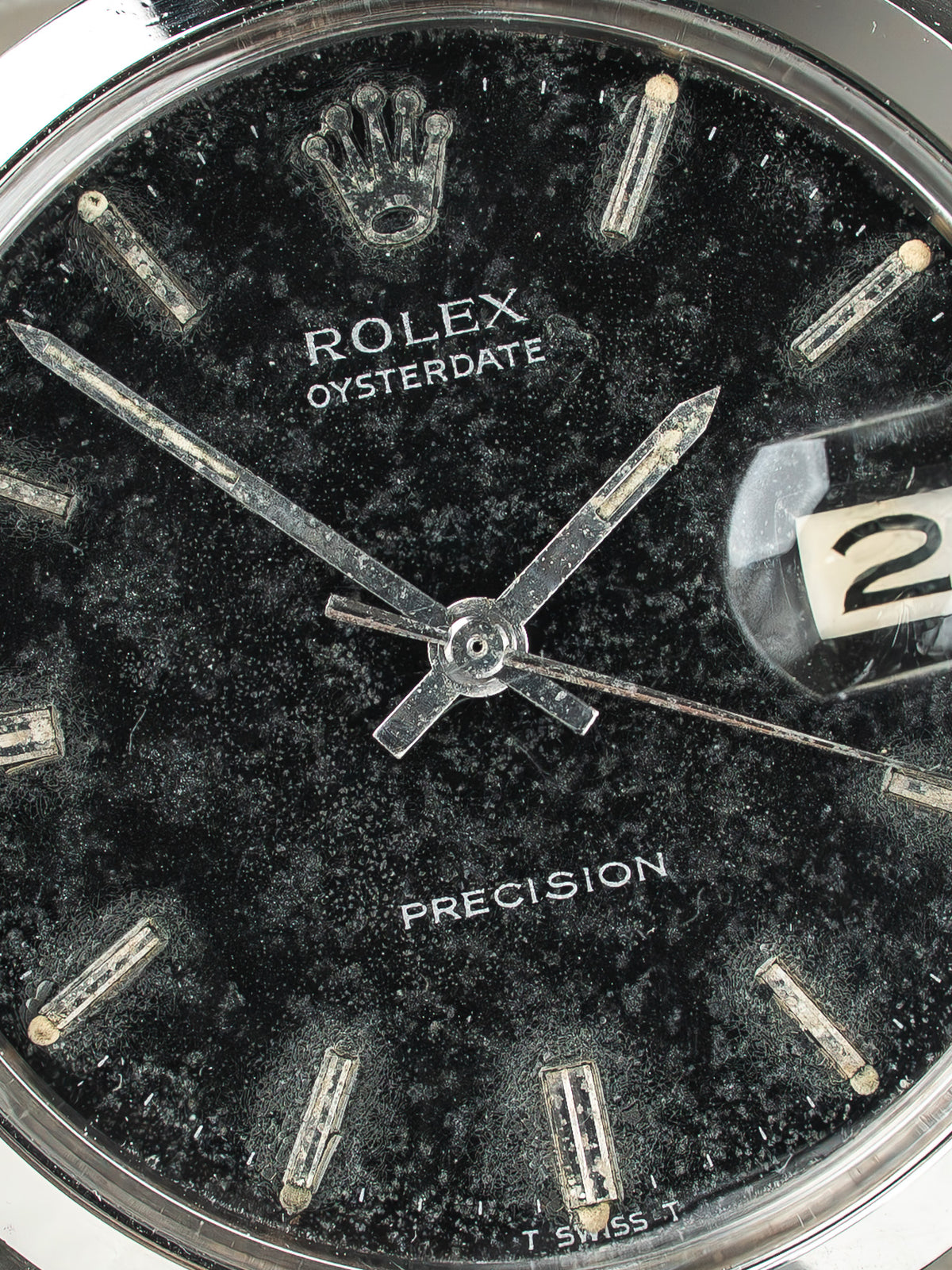 Rolex Oysterdate 6694 Watch — 黑色 Stardust 表盘 (1966)
