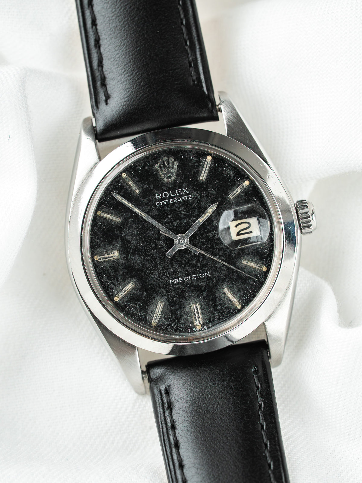 Rolex Oysterdate 6694 Watch — 黑色 Stardust 表盘 (1966)
