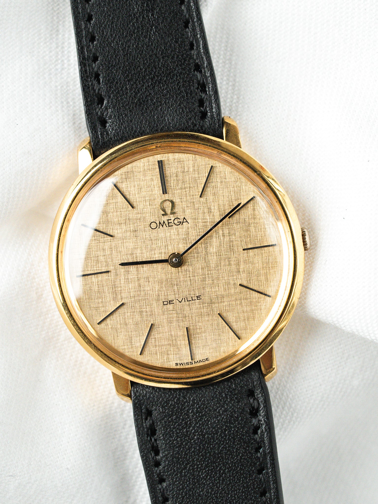 Montre Omega De Ville 111.077 Plaqué Or — Cadran Lin (1970)