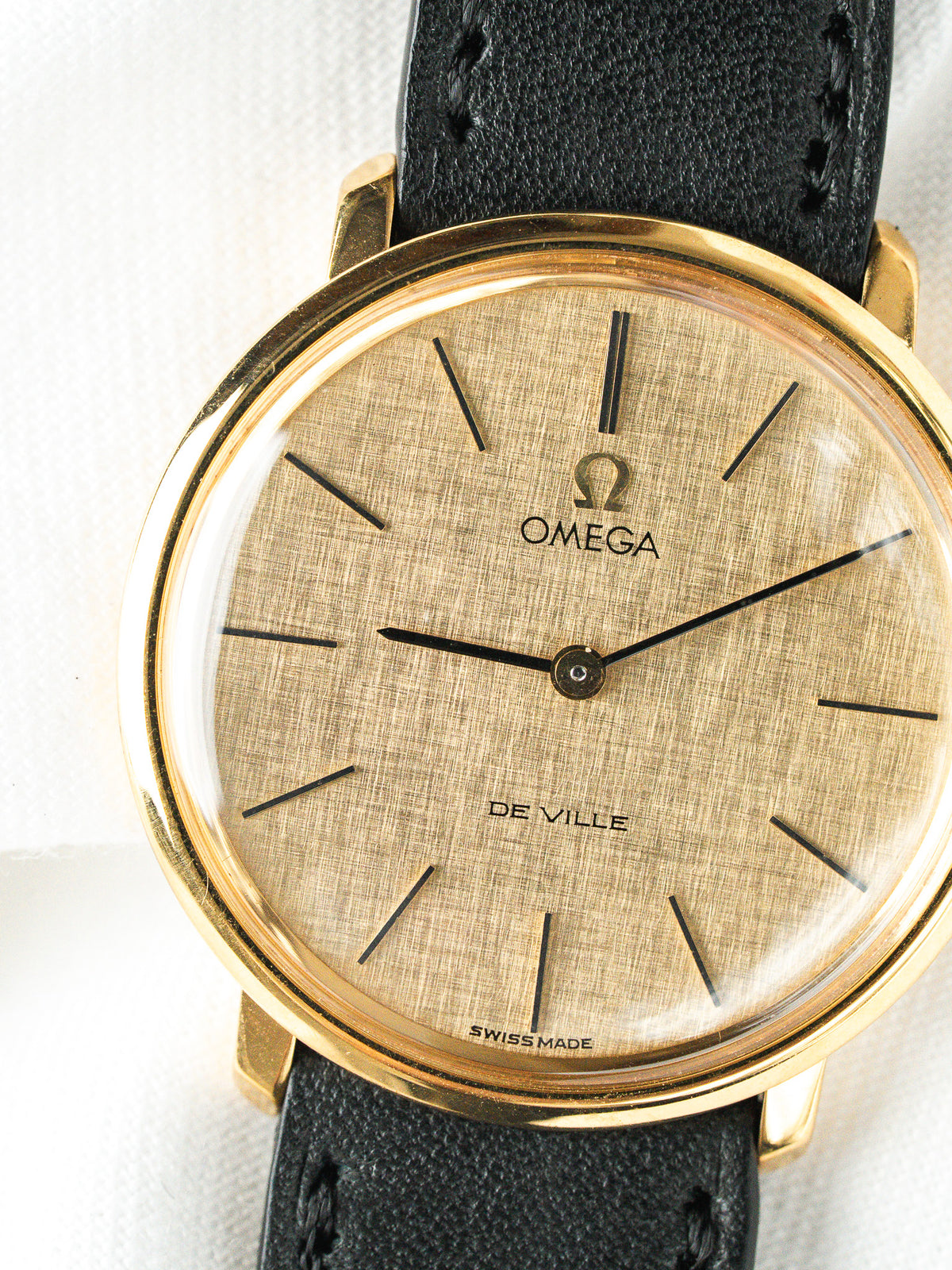 Montre Omega De Ville 111.077 Plaqué Or — Cadran Lin (1970)