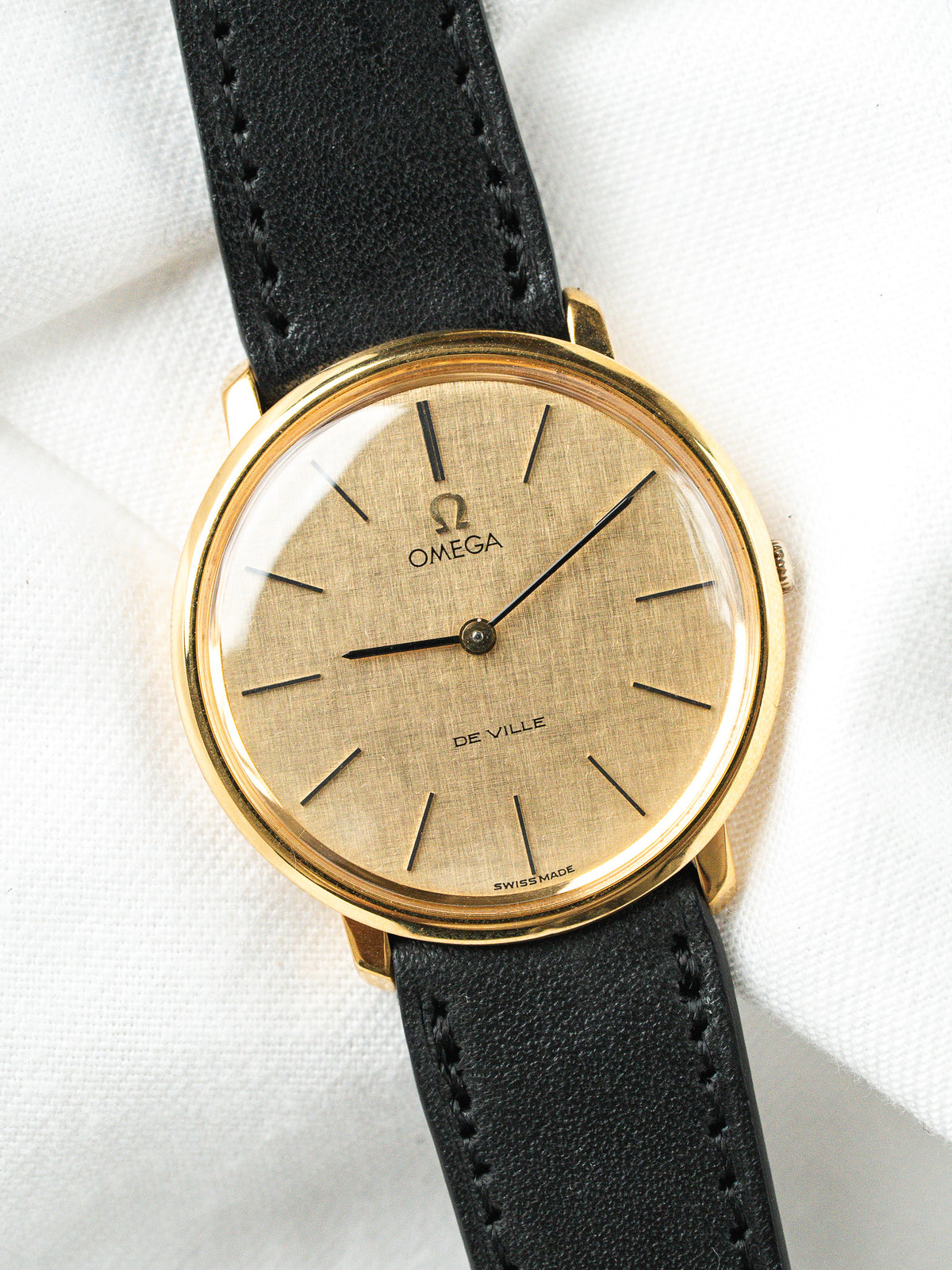 Montre Omega De Ville 111.077 Plaqué Or — Cadran Lin (1970)
