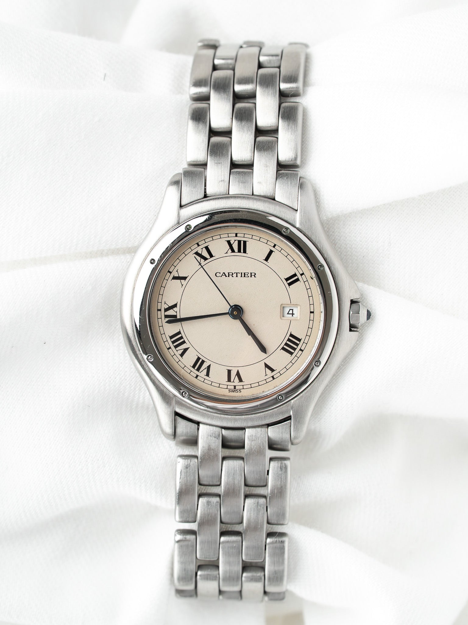 Montre Cartier Panthère Cougar 987904 Acier — Romains (1990s)
