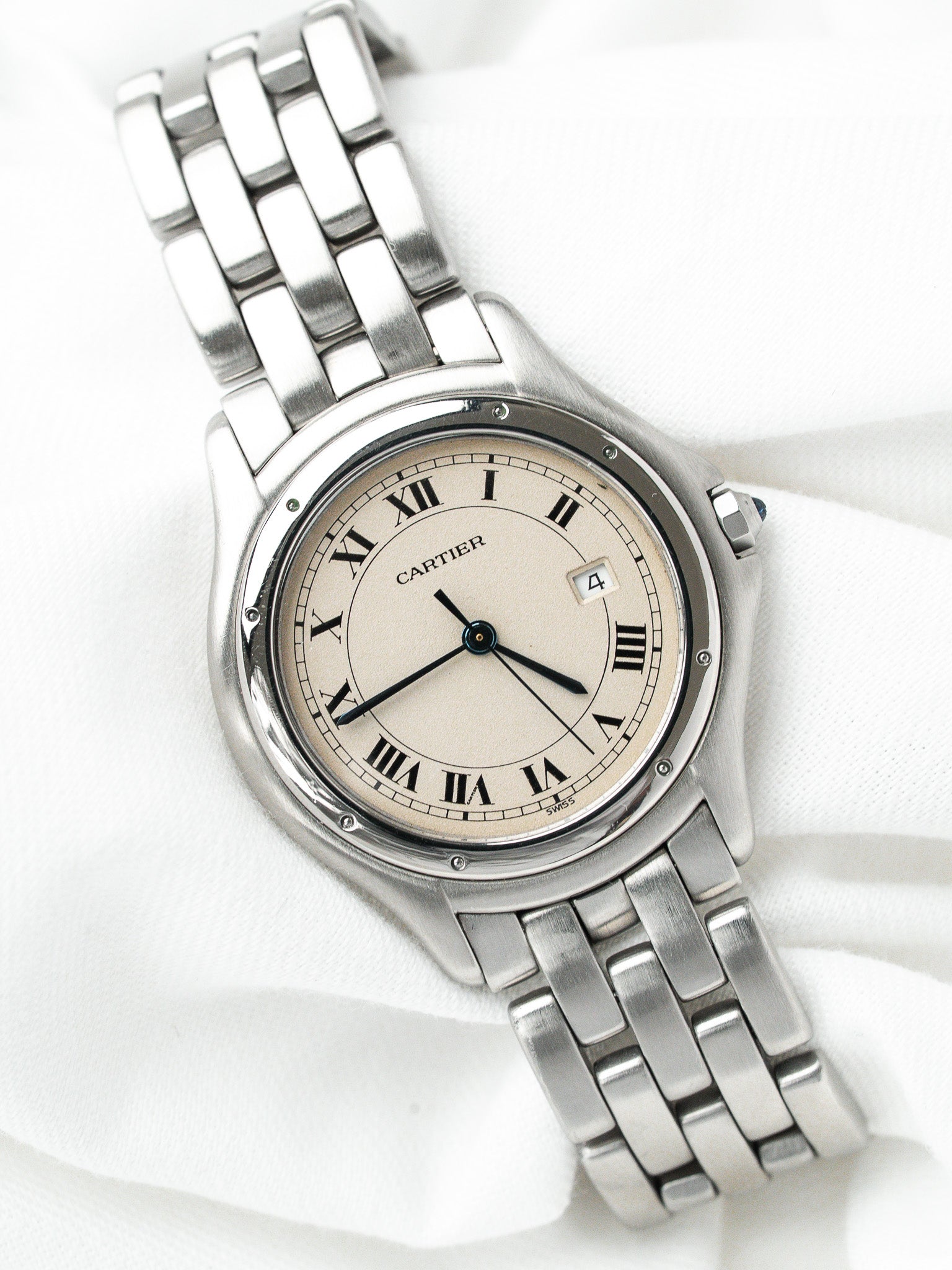 Montre Cartier Panthère Cougar 987904 Acier — Romains (1990s)