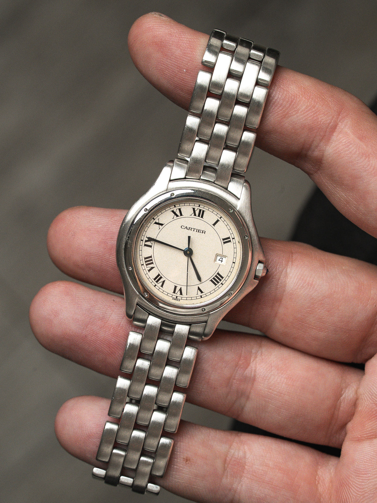 Montre Cartier Panthère Cougar 987904 Acier — Romains (1990s)