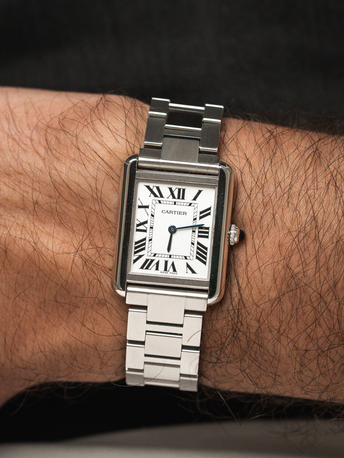 Cartier Tank Solo Medium Watch 3170 — Acciaio su Acciaio (anni 2010)