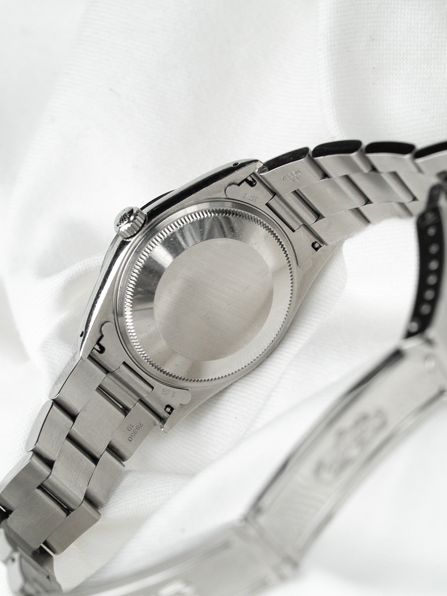 Rolex Air-King Watch 14000 Acero — Esfera plateada patinada (1991)