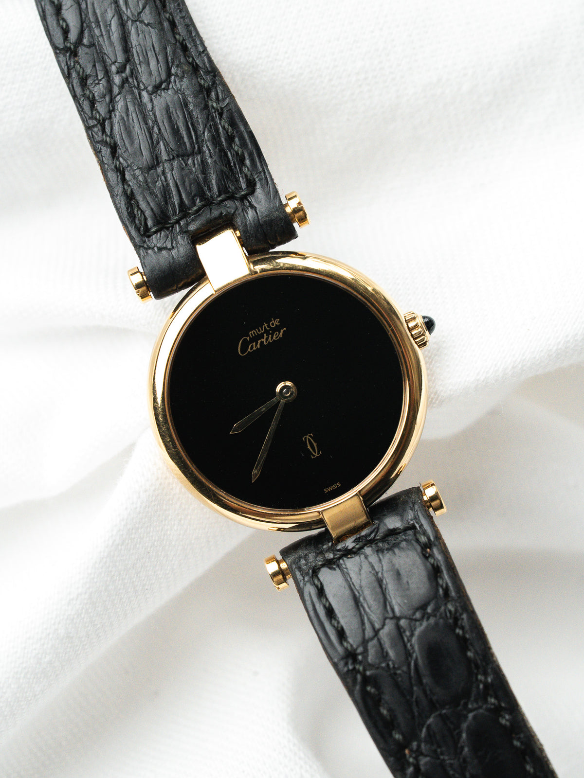 Cartier Must Vendôme 590004 — Negro, Pulsera Cartier (1990s)