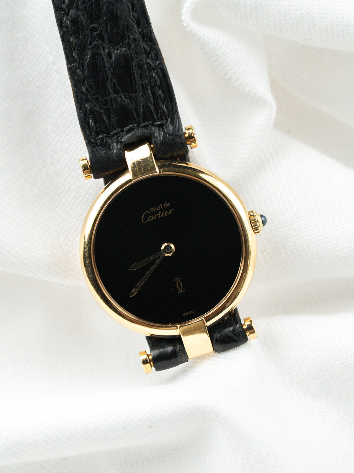 Cartier Must Vendôme 590004 — Negro, Pulsera Cartier (1990s)
