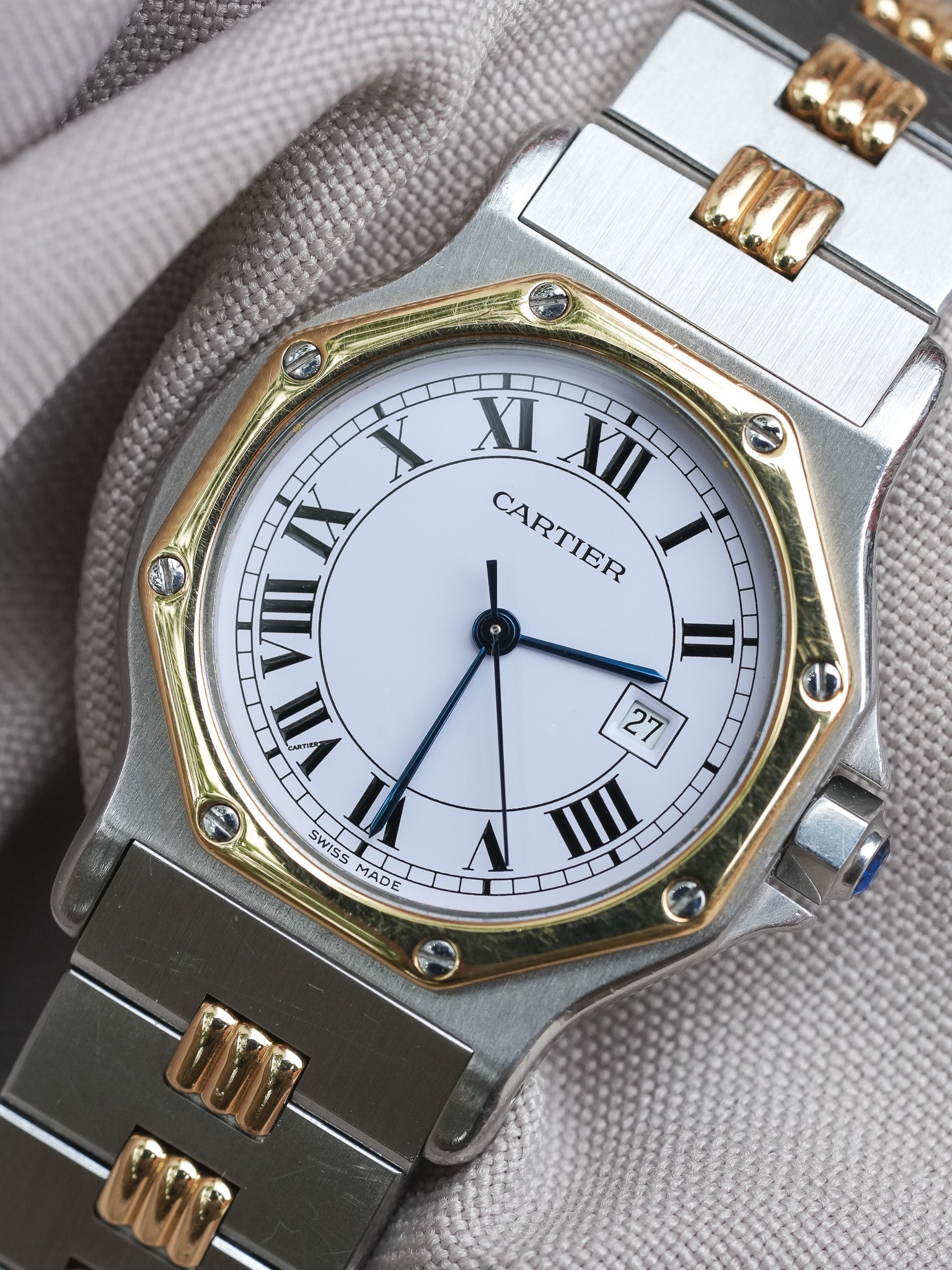 Cartier - Santos Octogonale 2965 Godron Automatique 29mm - 1990s