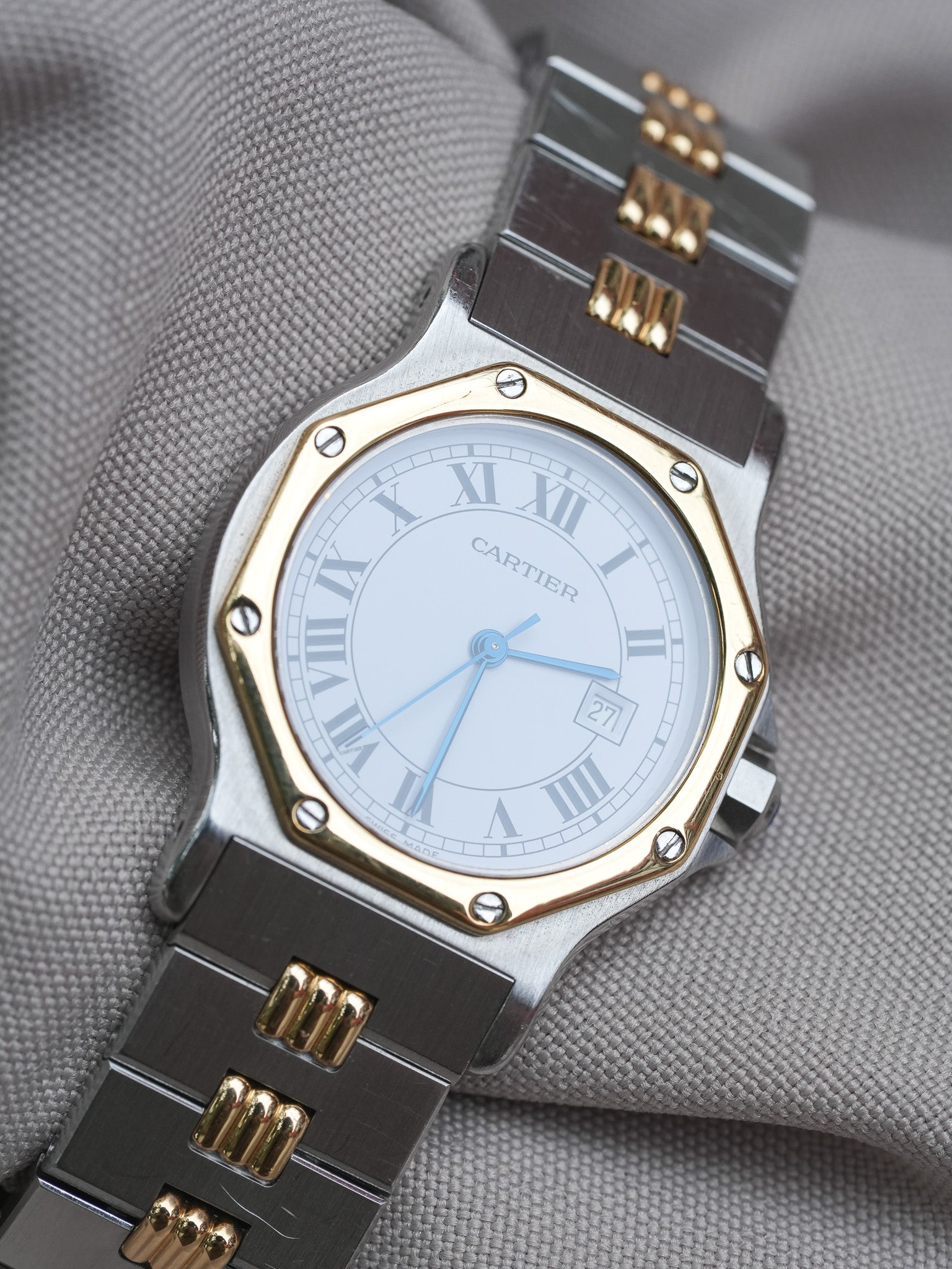 Cartier - Santos Octogonale 2965 Godron Automatique 29mm - 1990s