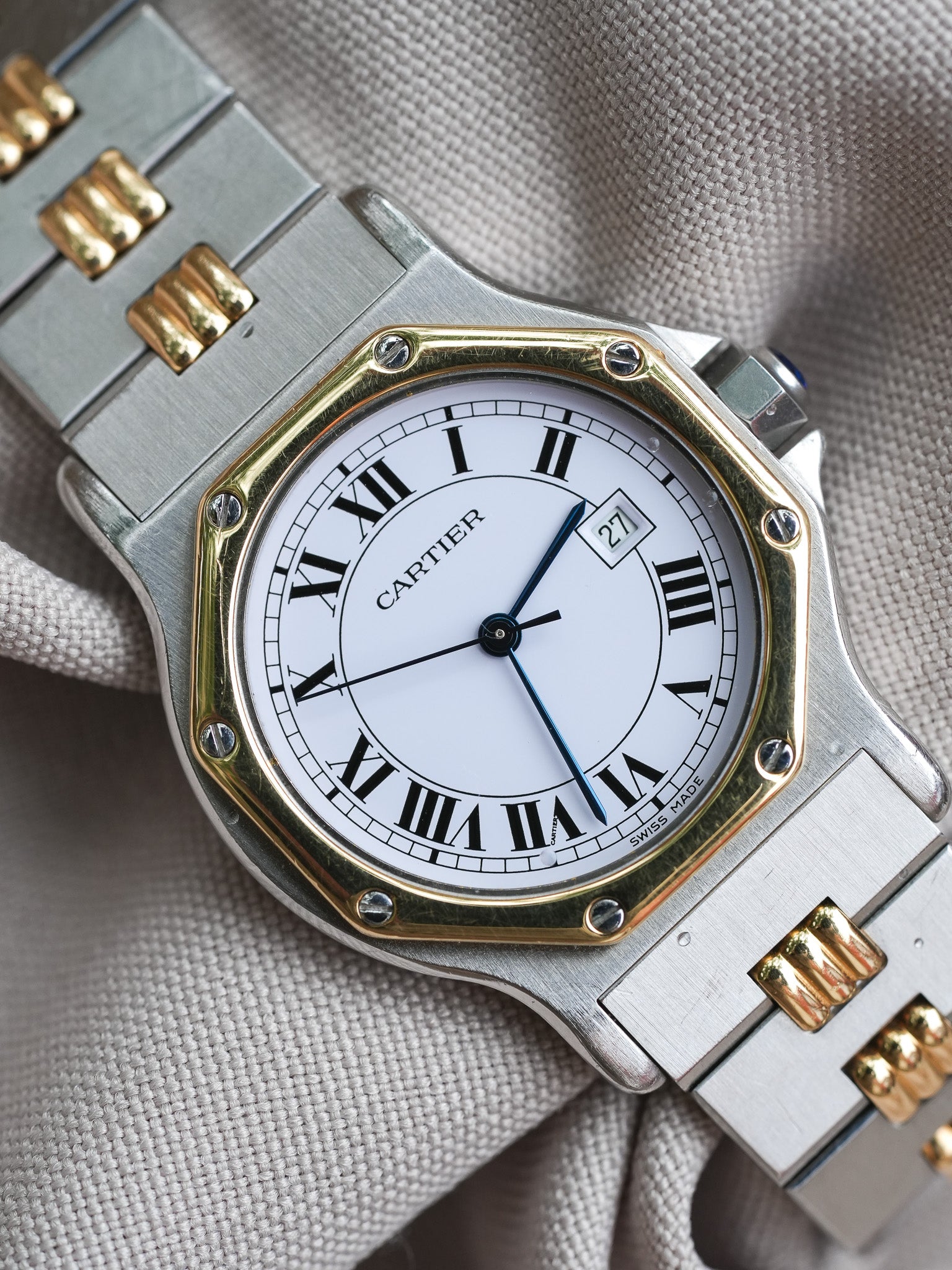 Cartier - Santos Octogonale 2965 Godron Automatique 29mm - 1990s