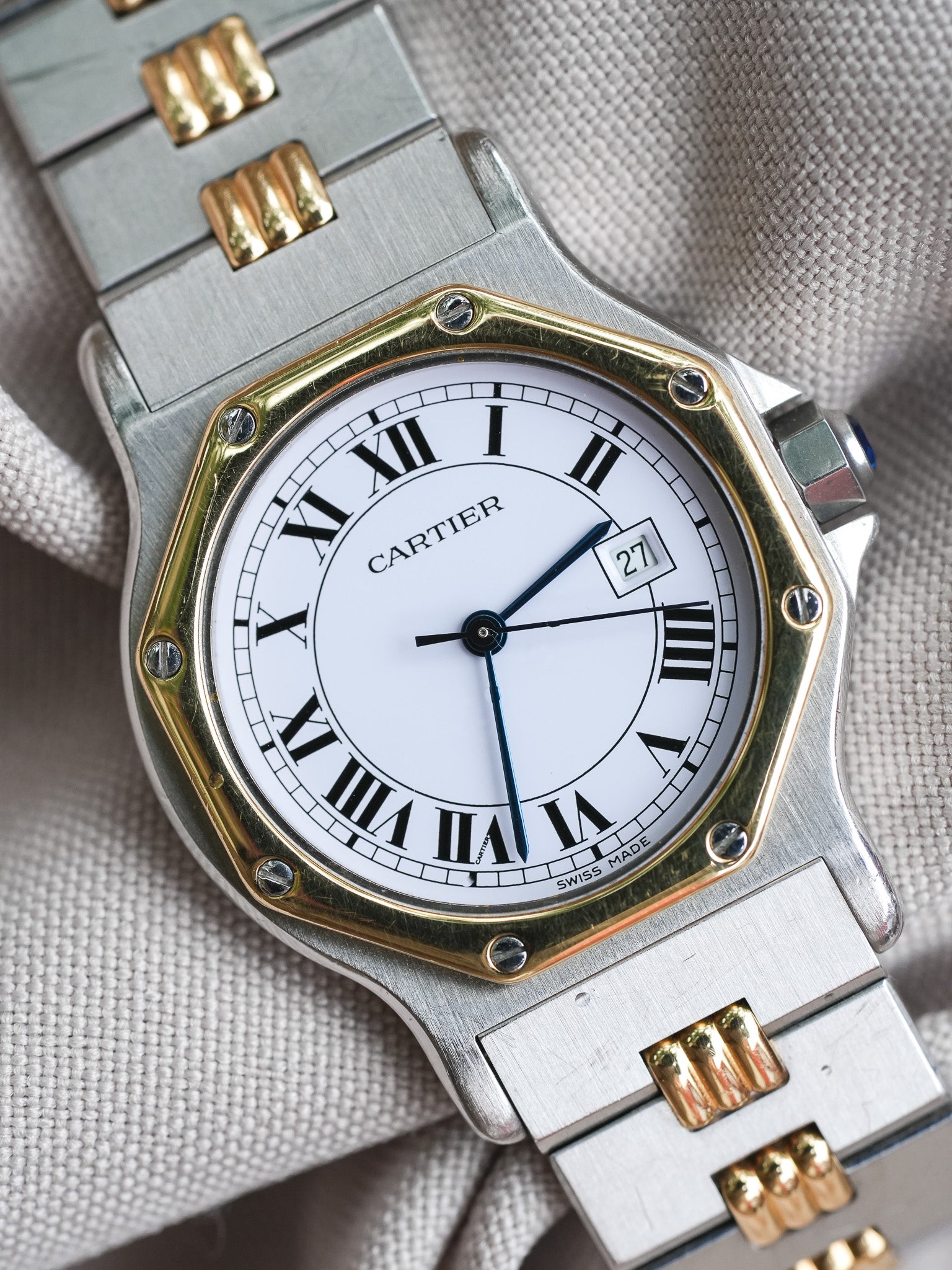 Cartier - Santos Octogonale 2965 Godron Automatique 29mm - 1990s