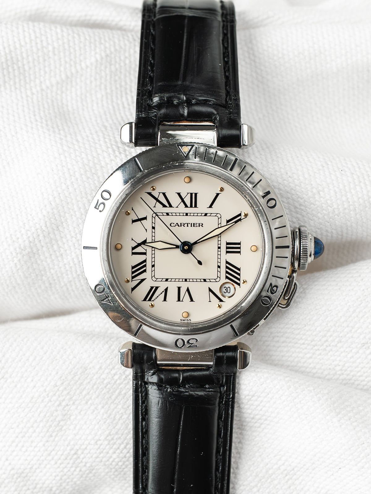فينتاج Cartier Pasha Watch - Ref. R4010 فولاذ 35.5 مم كريمي (سنوات 2000)