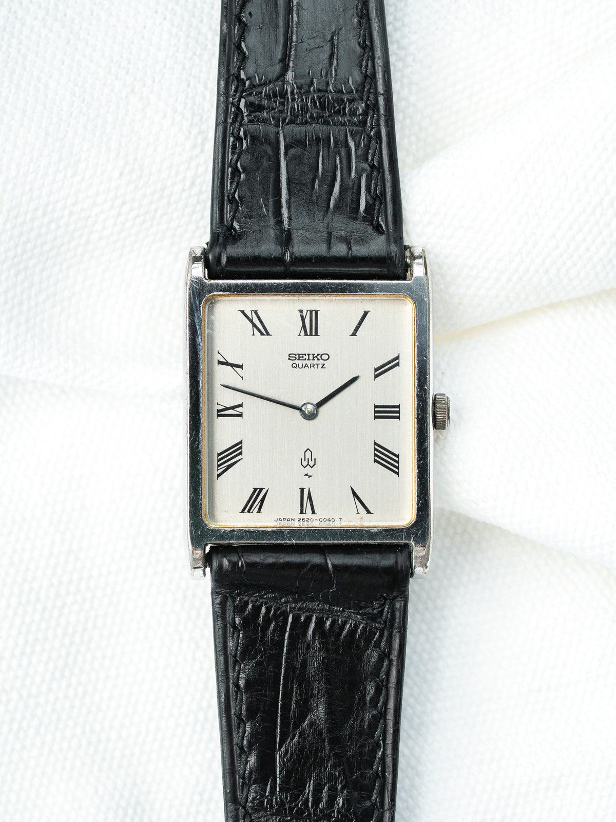 Cadran argenté à chiffres romains - Montre Seiko Quartz 2620-5000 - Atelier Victor