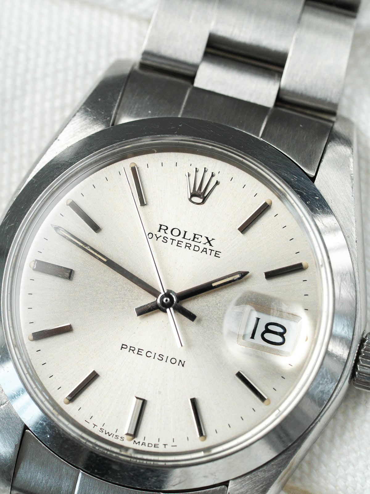 Bracelet Oyster acier d'origine - Montre Rolex Oysterdate 6694 - Atelier Victor
