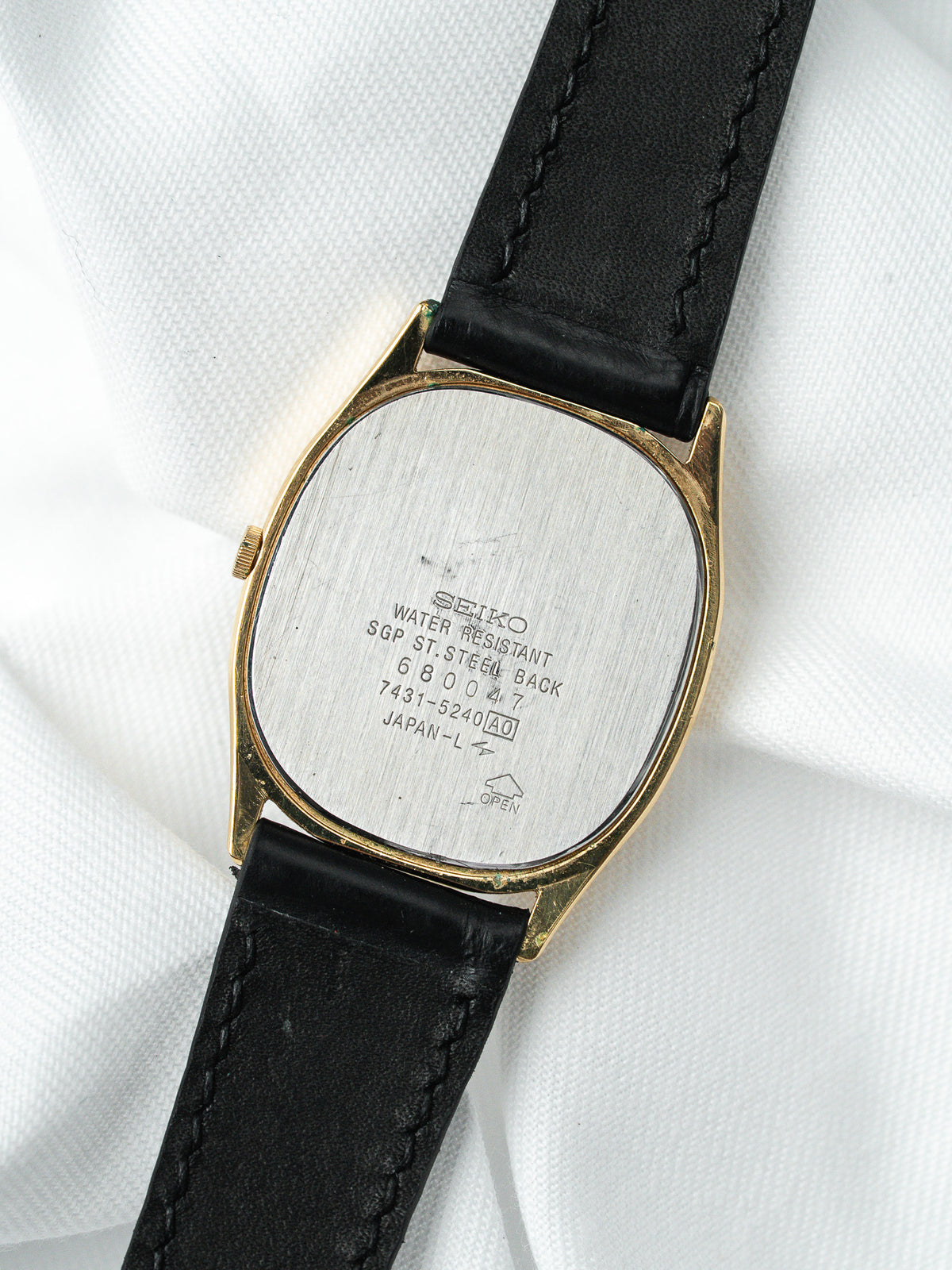 Vintage Seiko 7431-5240 Watch — Gold-Plated, Champagne Dial (1986)