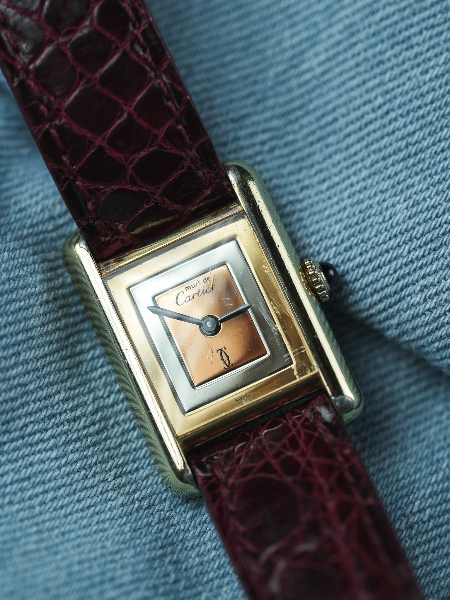 Cartier - Tank Must Циферблат Trinity Маленькая модель кварц - 1980s