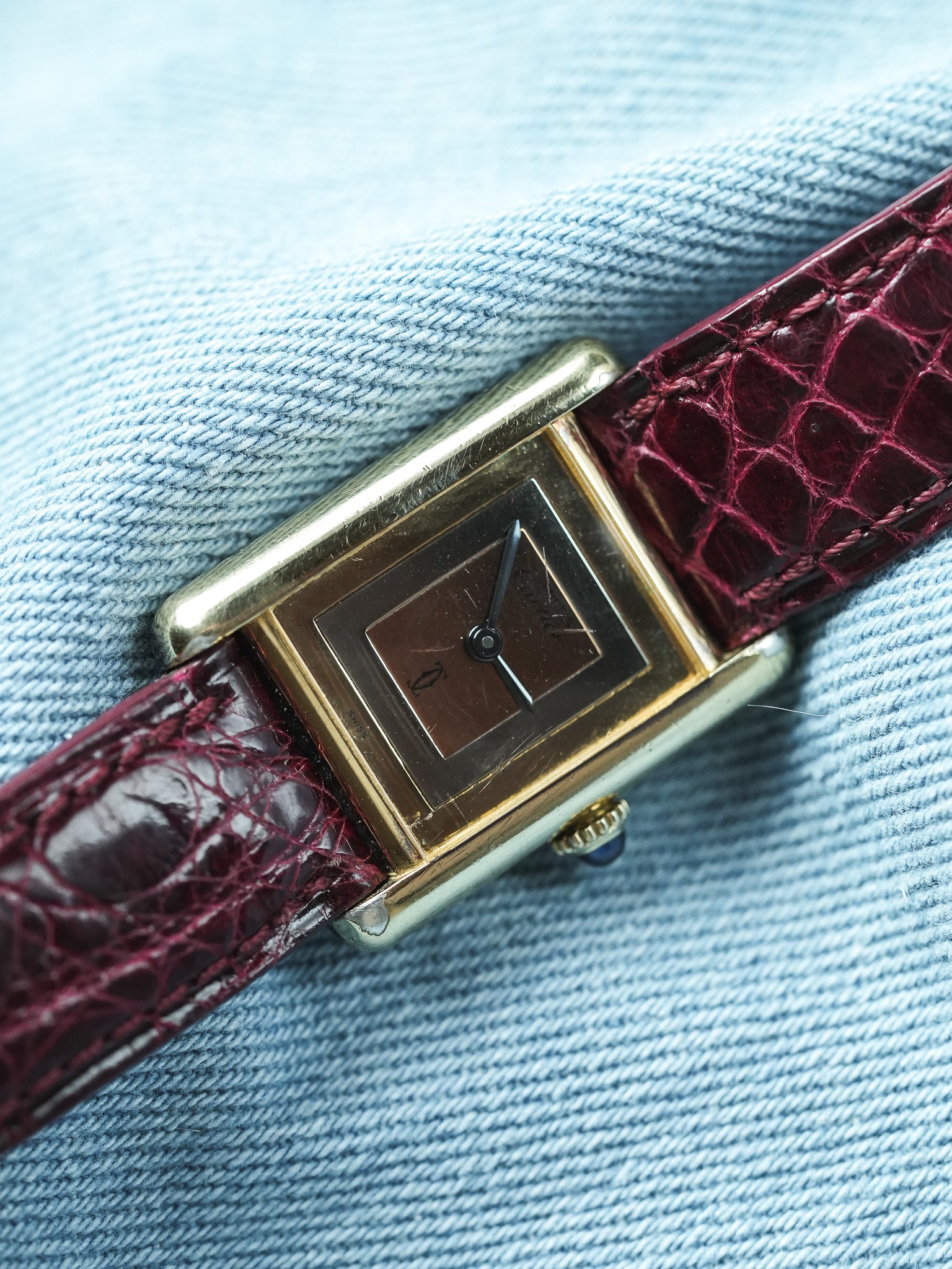 Cartier - Tank Must Циферблат Trinity Маленькая модель кварц - 1980s