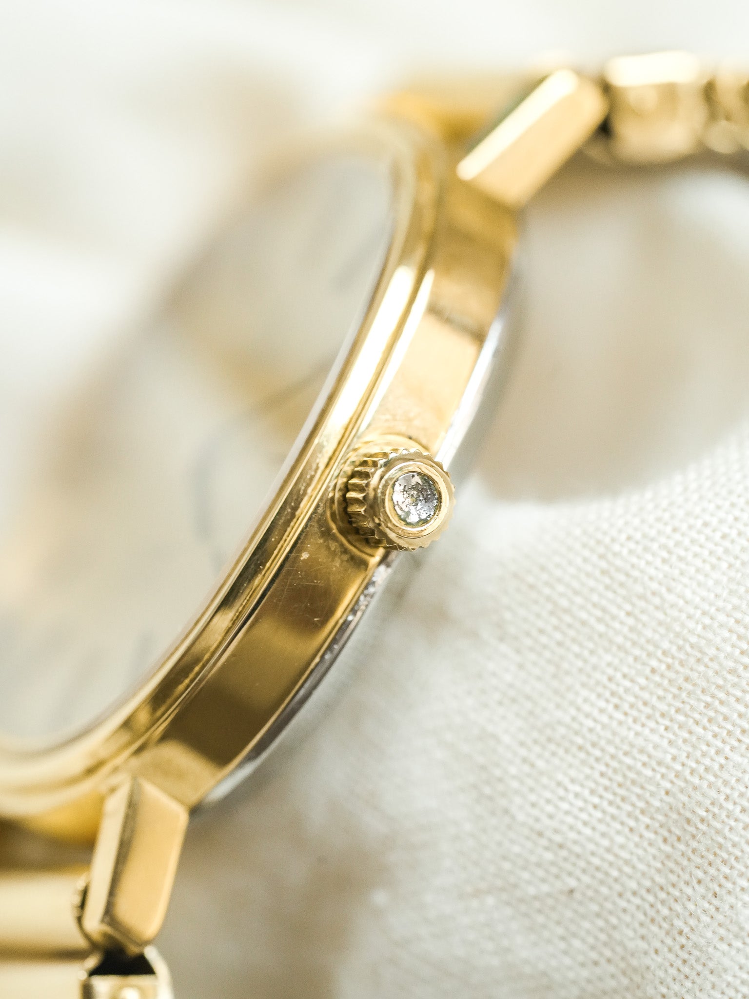 Omega - De Ville 191.0046 Tonneau chapado en oro pulsera de malla - 1978