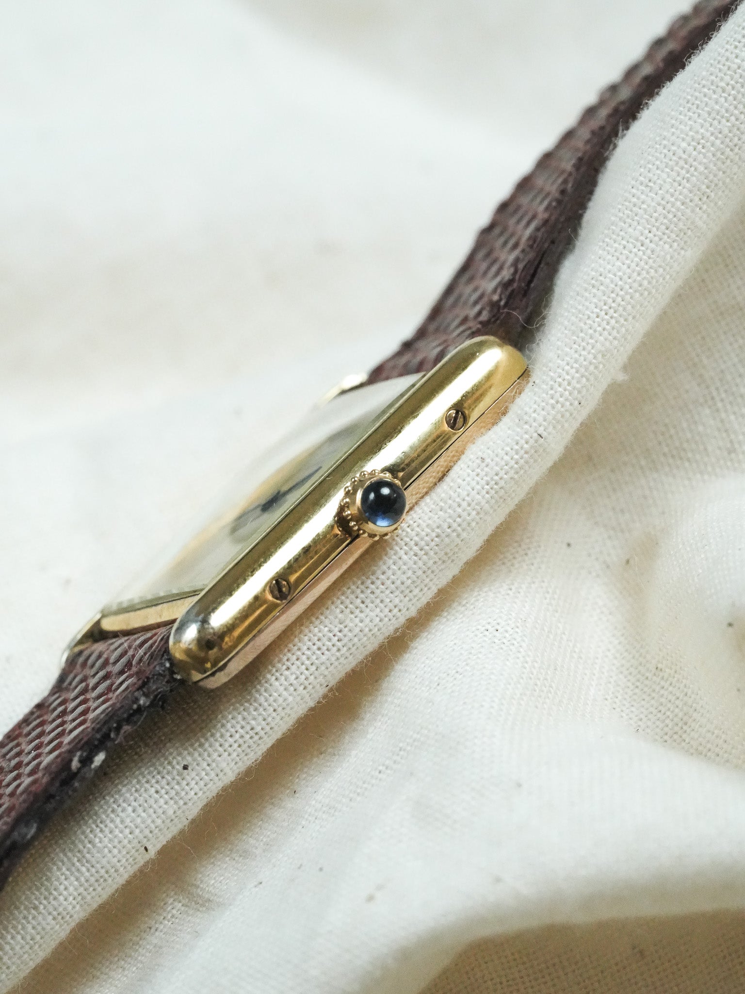 Cartier - Must de Cartier Tank Ref 590005 23x30 Vermeil Quartz Cadran Or Romain - 1980s