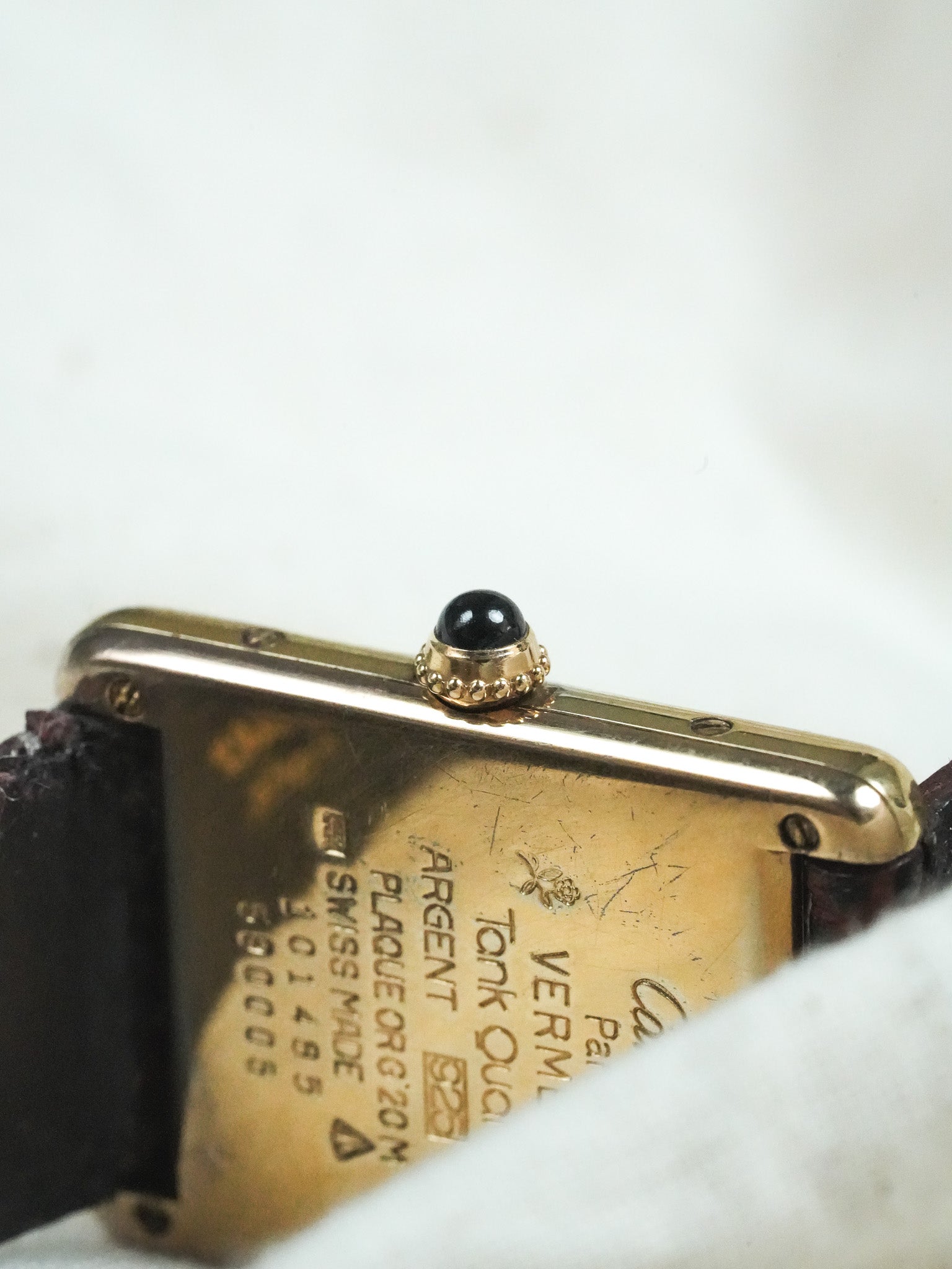 Cartier - Must de Cartier Tank Ref 590005 23x30 Vermeil Quartz Cadran Or Romain - 1980s