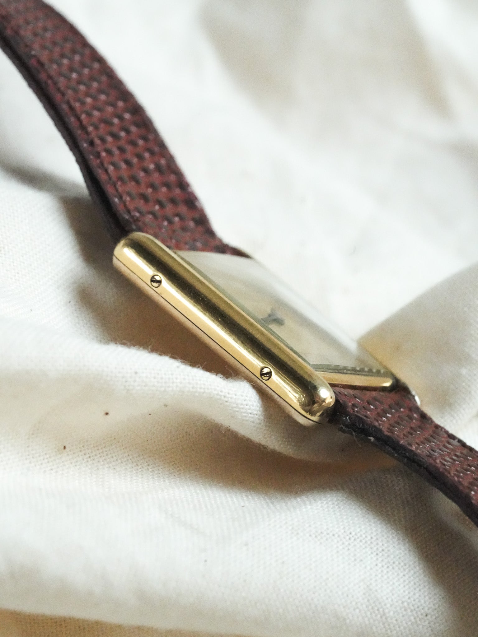 Cartier - Must de Cartier Tank Ref 590005 23x30 Vermeil Quartz Cadran Or Romain - 1980s