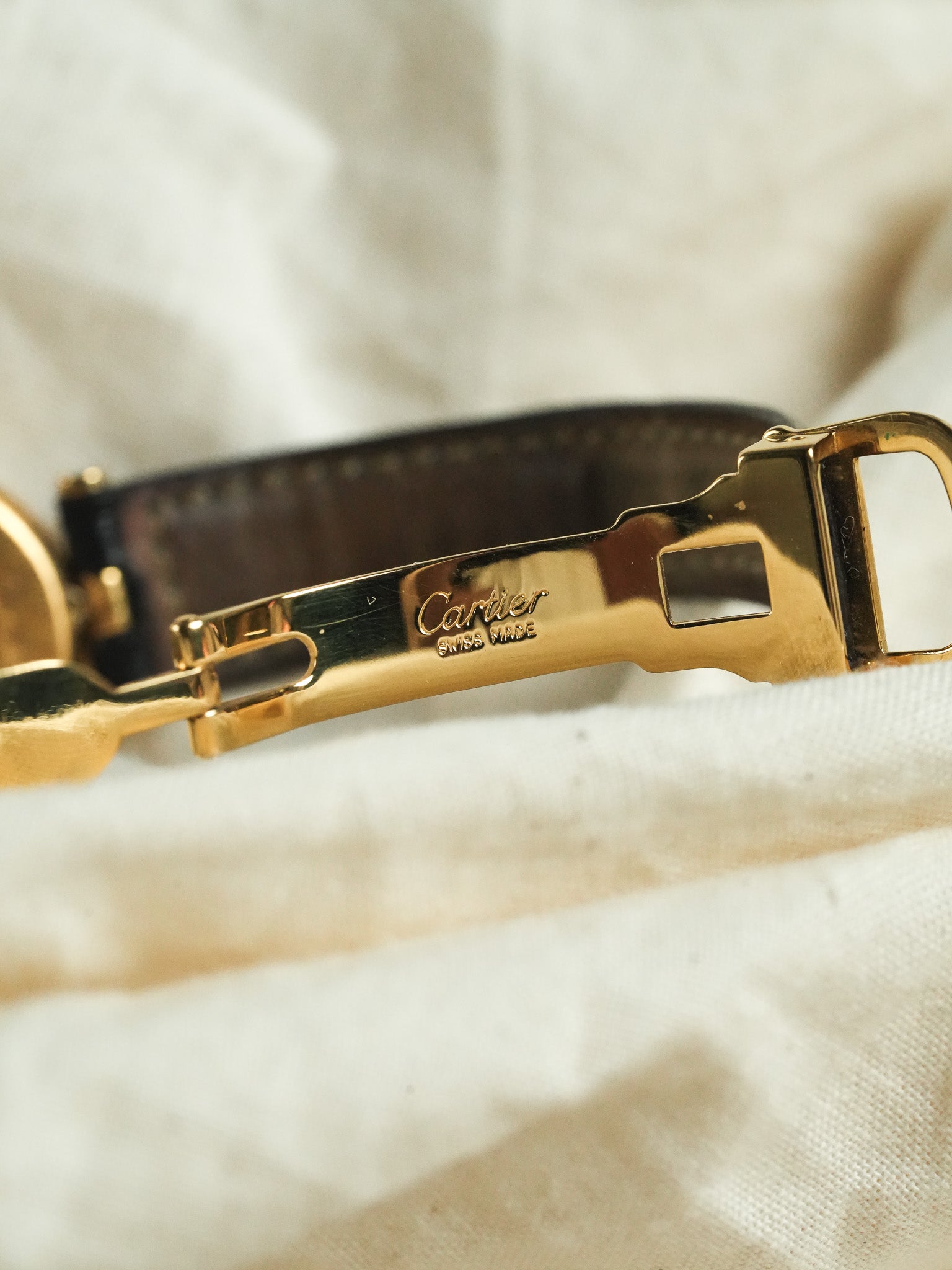 Cartier - Vendôme 590004 Must Vermeil Cadran Blanc Gris Boucle déployante - 1990s