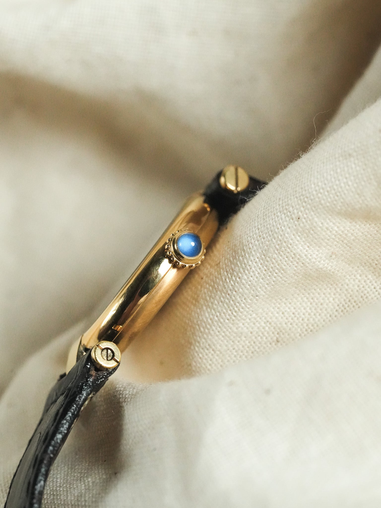 Cartier - Vendôme 590004 Must Vermeil Cadran Blanc Gris Boucle déployante - 1990s