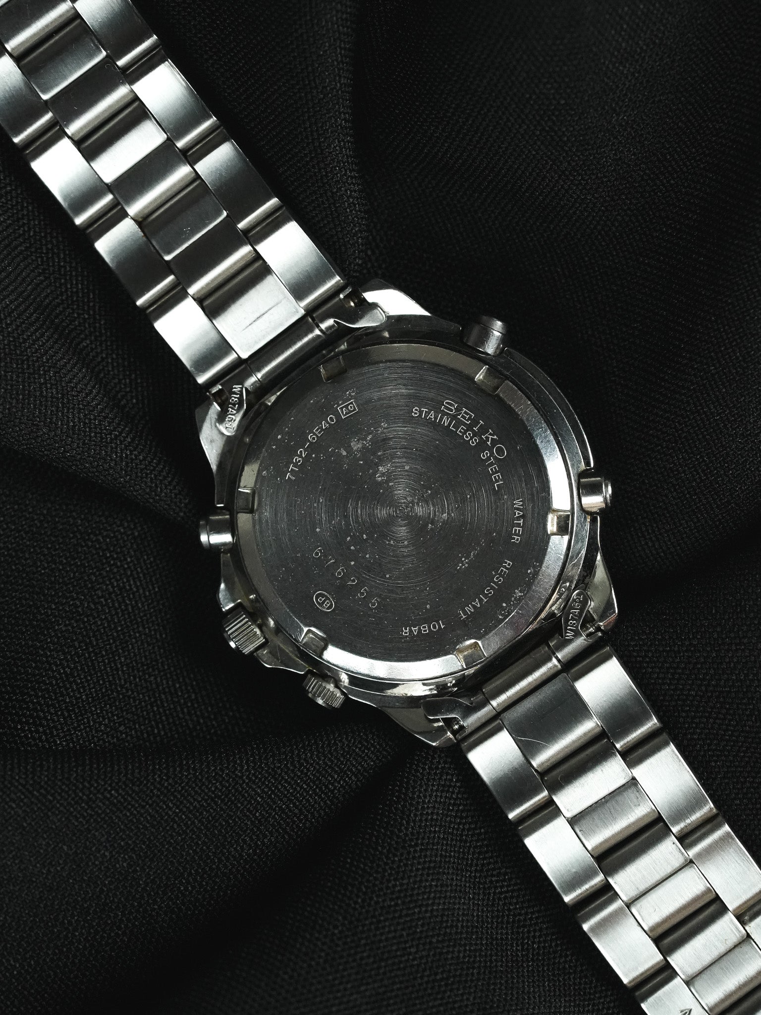 Seiko - Хронограф Синий сталь с будильником - 1993