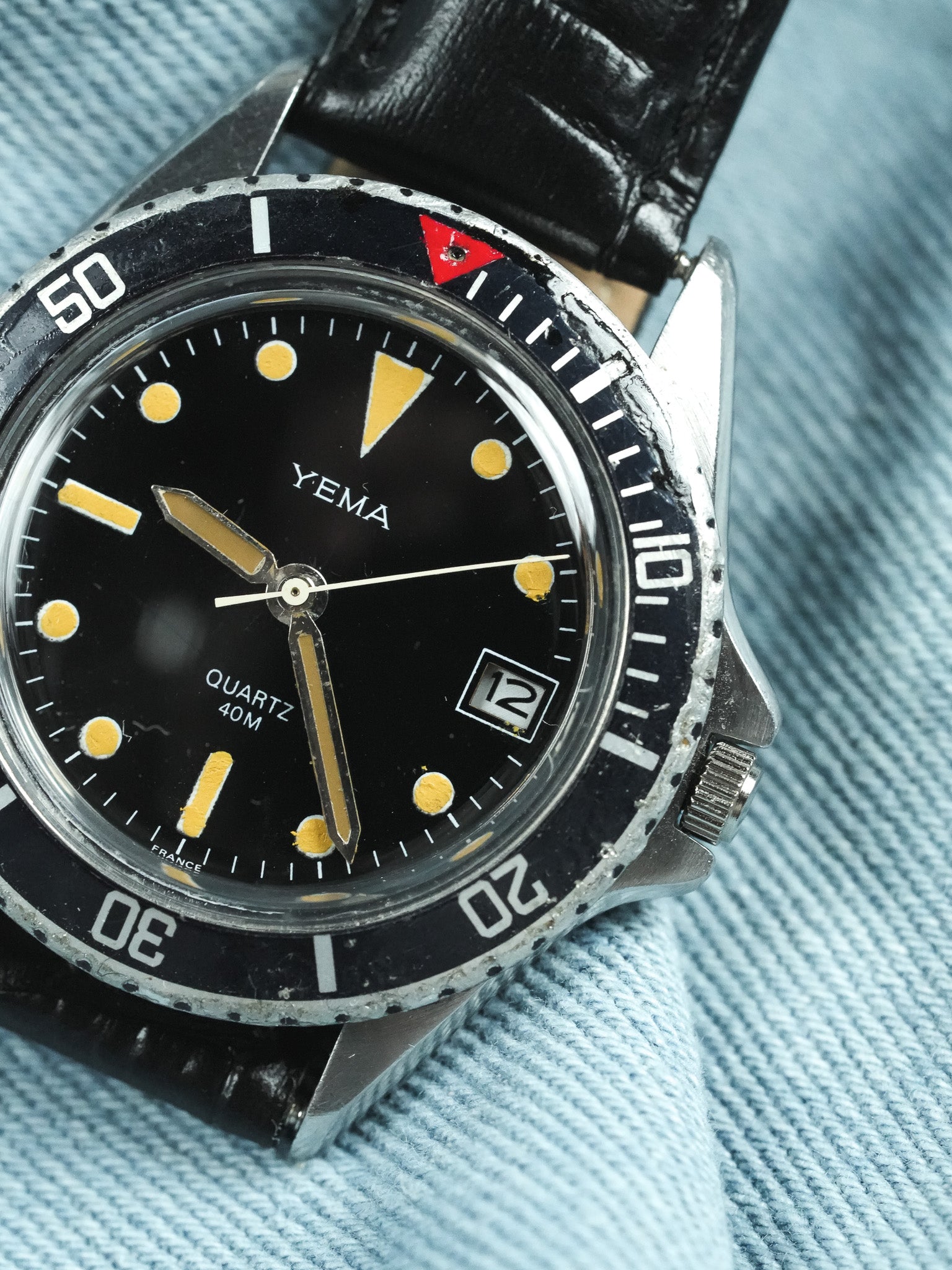 Yema - Submariner Quartz Black - 1980s