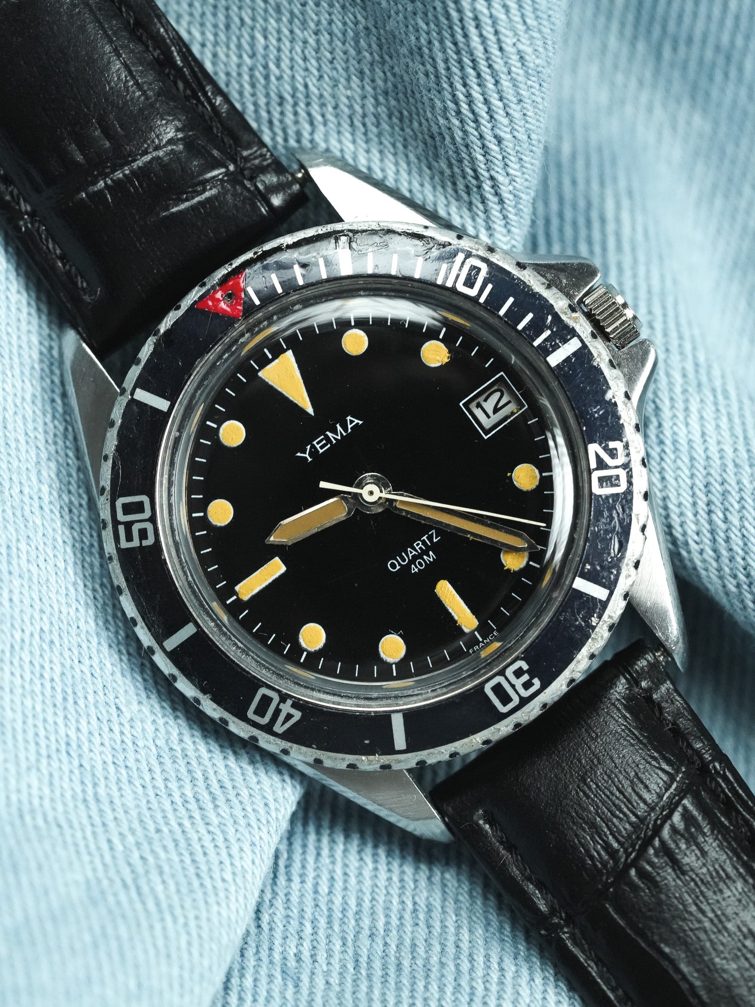 Yema - Submariner Quartz Black - 1980s