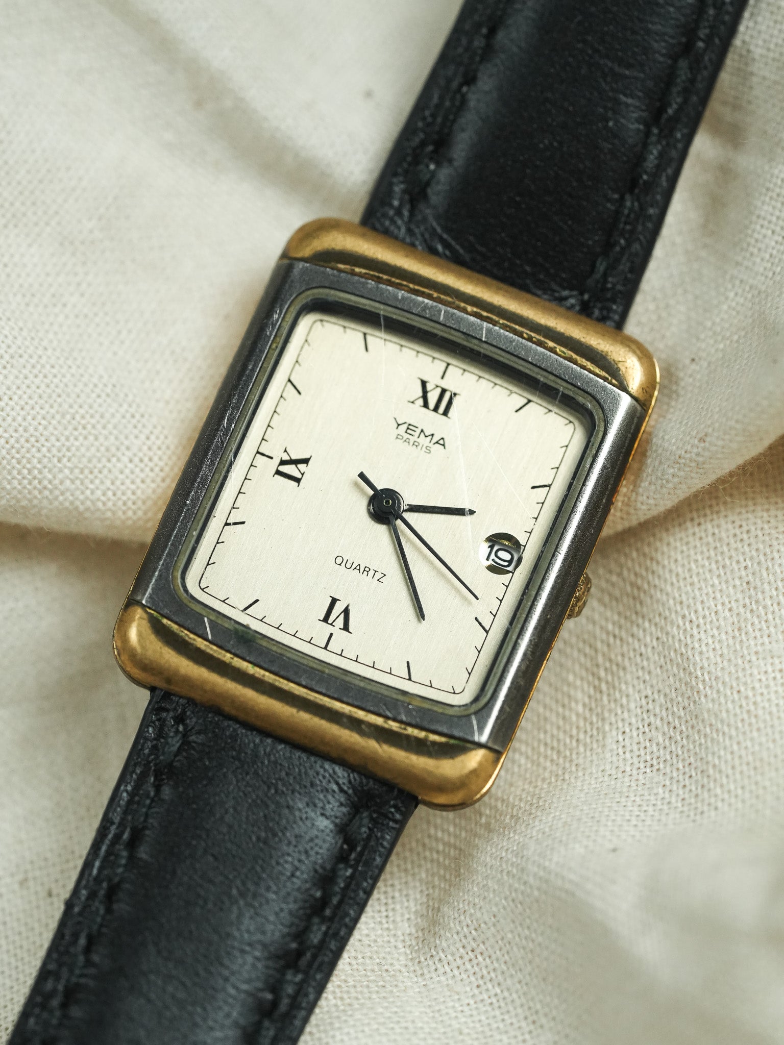 Yema - Mini Tank Gold Steel Date - 1990s