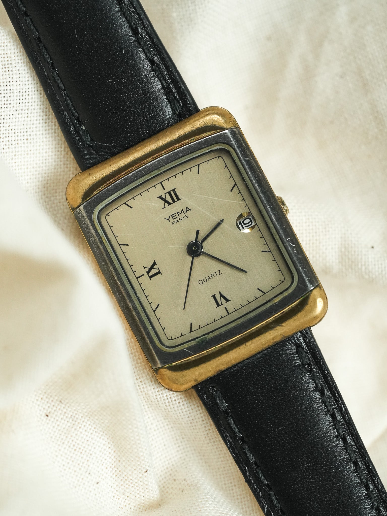 Yema - Mini Tank Gold Steel Date - 1990s