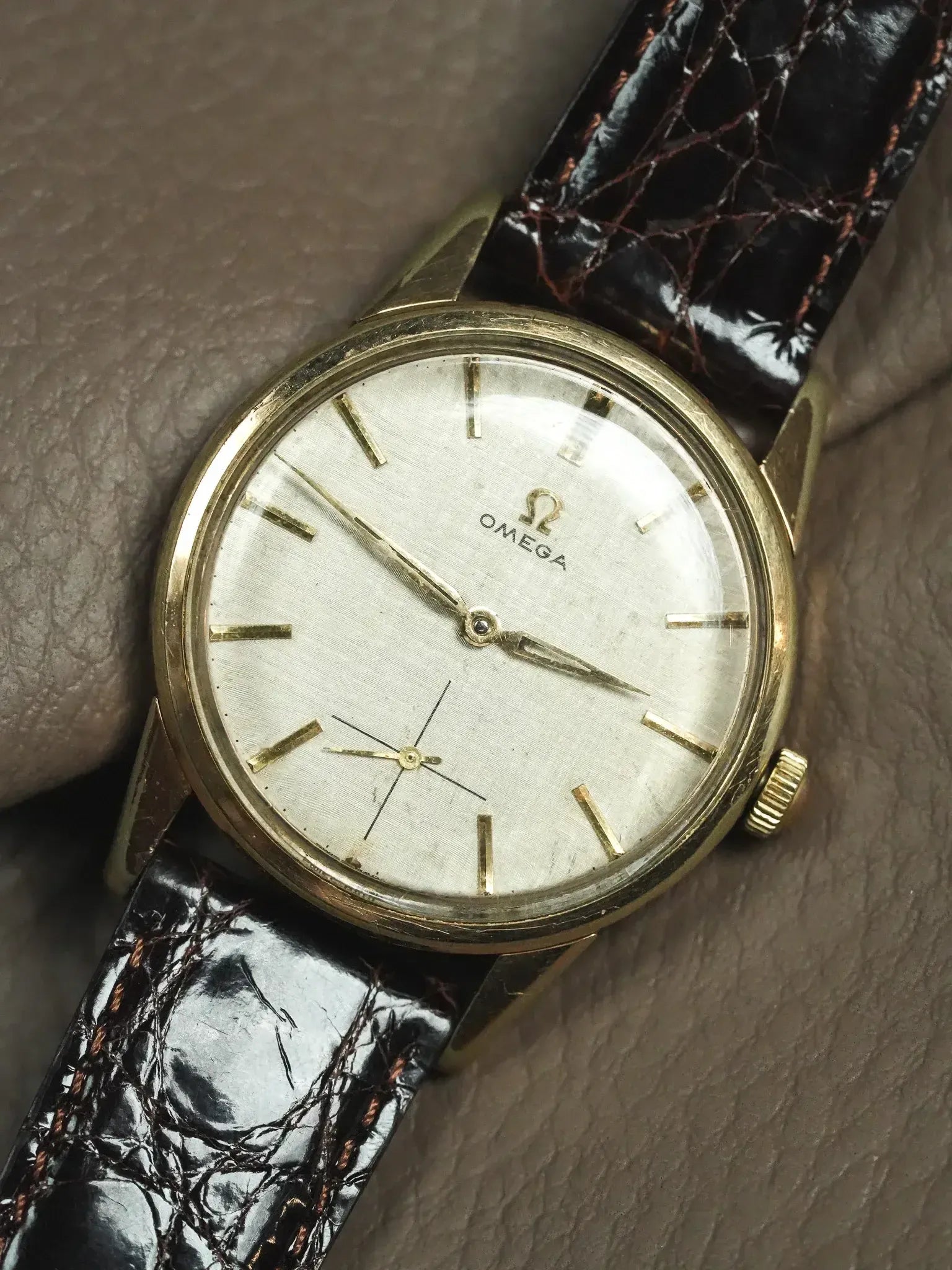 Omega - 14391-6 Plaqué or cadran lin - 1961 - Atelier Victor