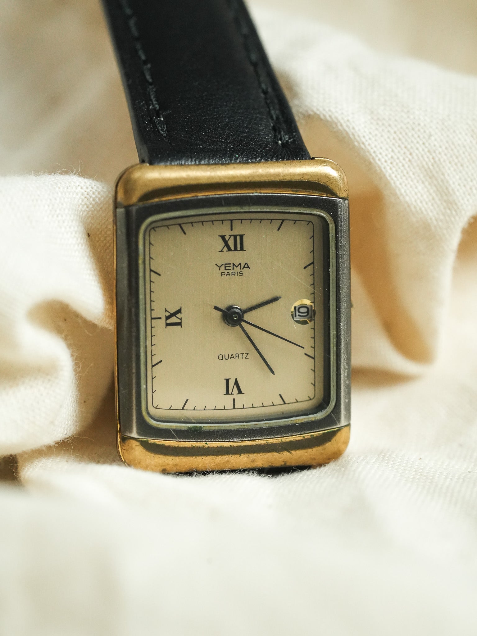Yema - Mini Tank Gold Steel Date - 1990s
