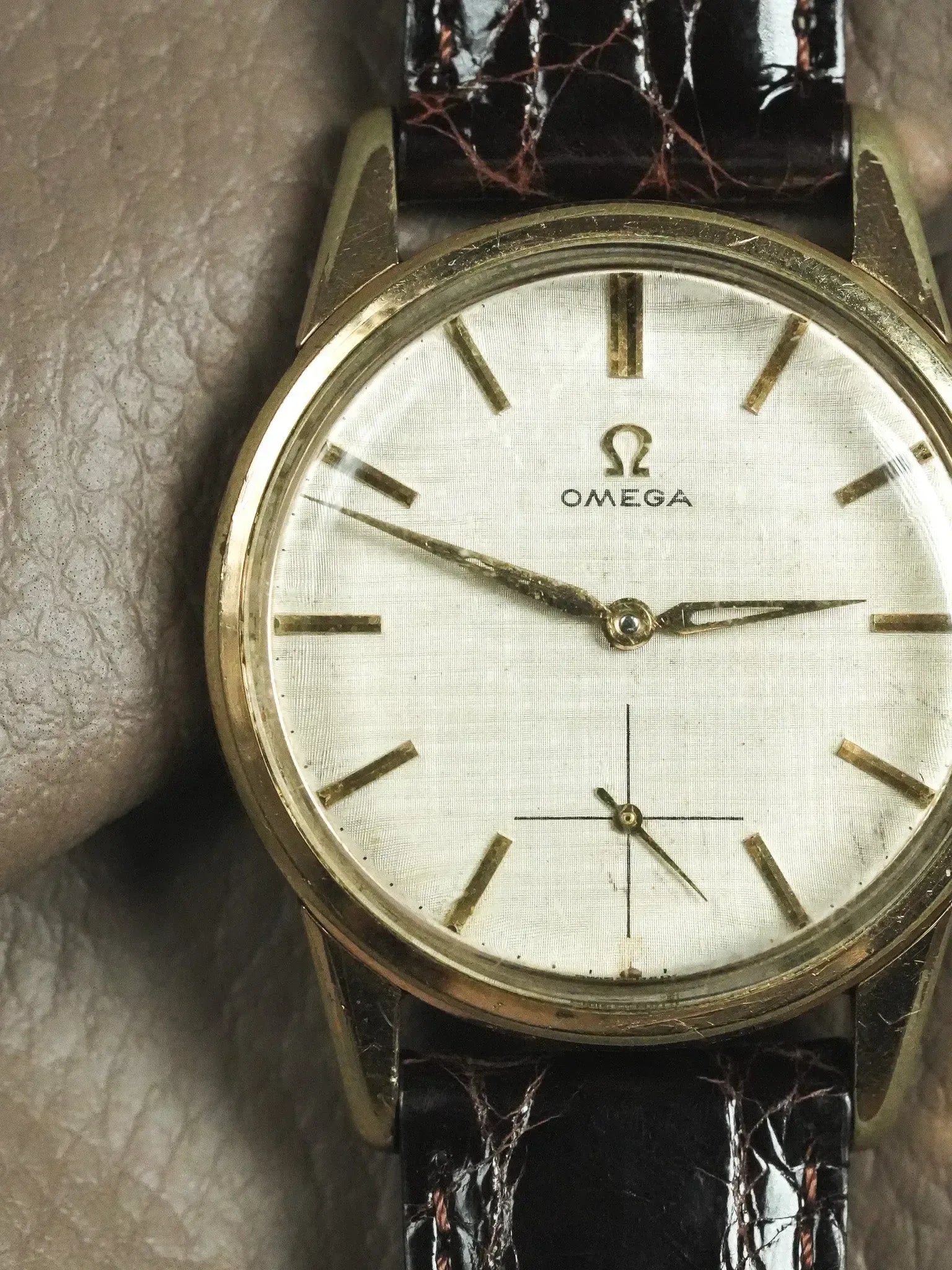 Omega - 14391-6 Plaqué or cadran lin - 1961 - Atelier Victor