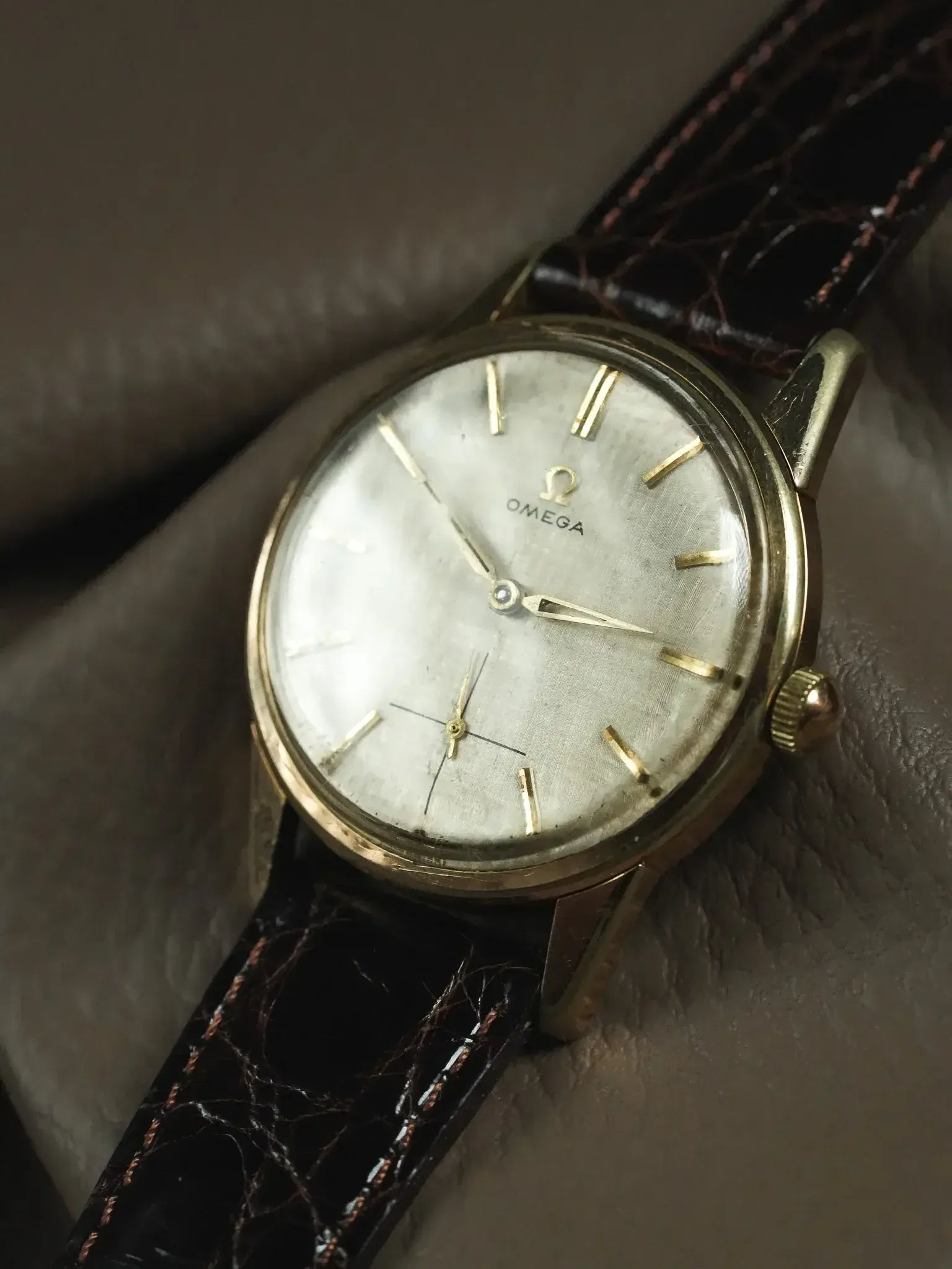Omega - 14391-6 Plaqué or cadran lin - 1961 - Atelier Victor