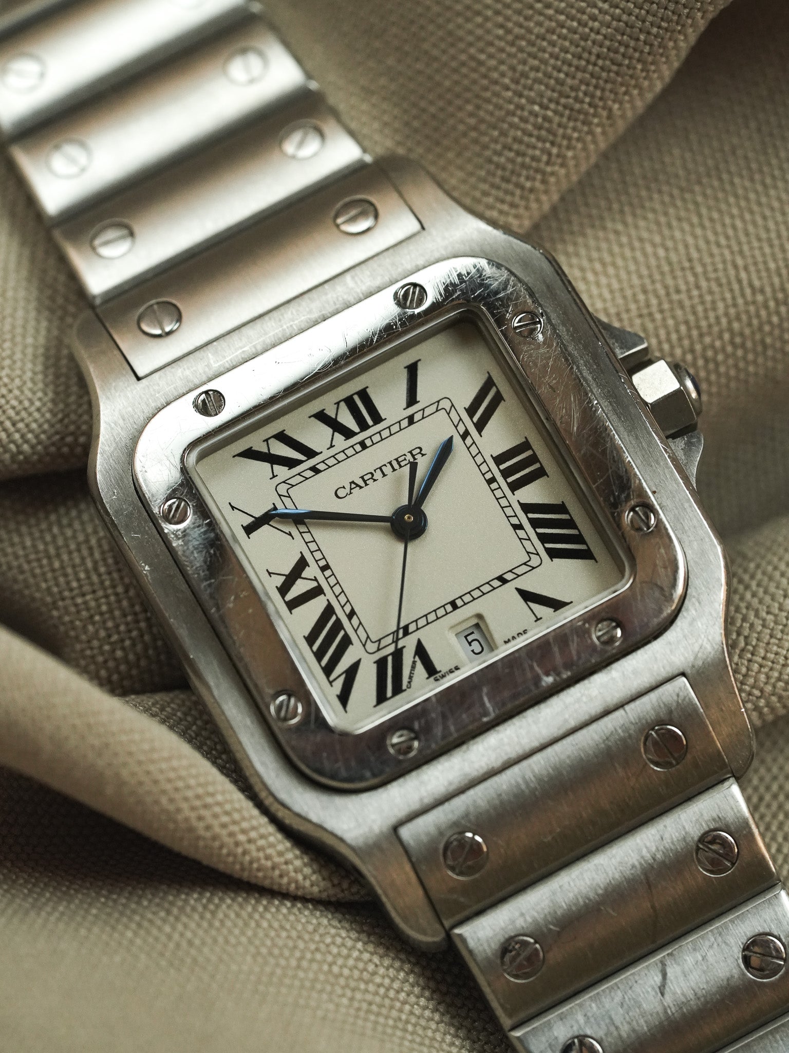 Cartier - Santos Curved 1564 Steel 29mm - 2000s