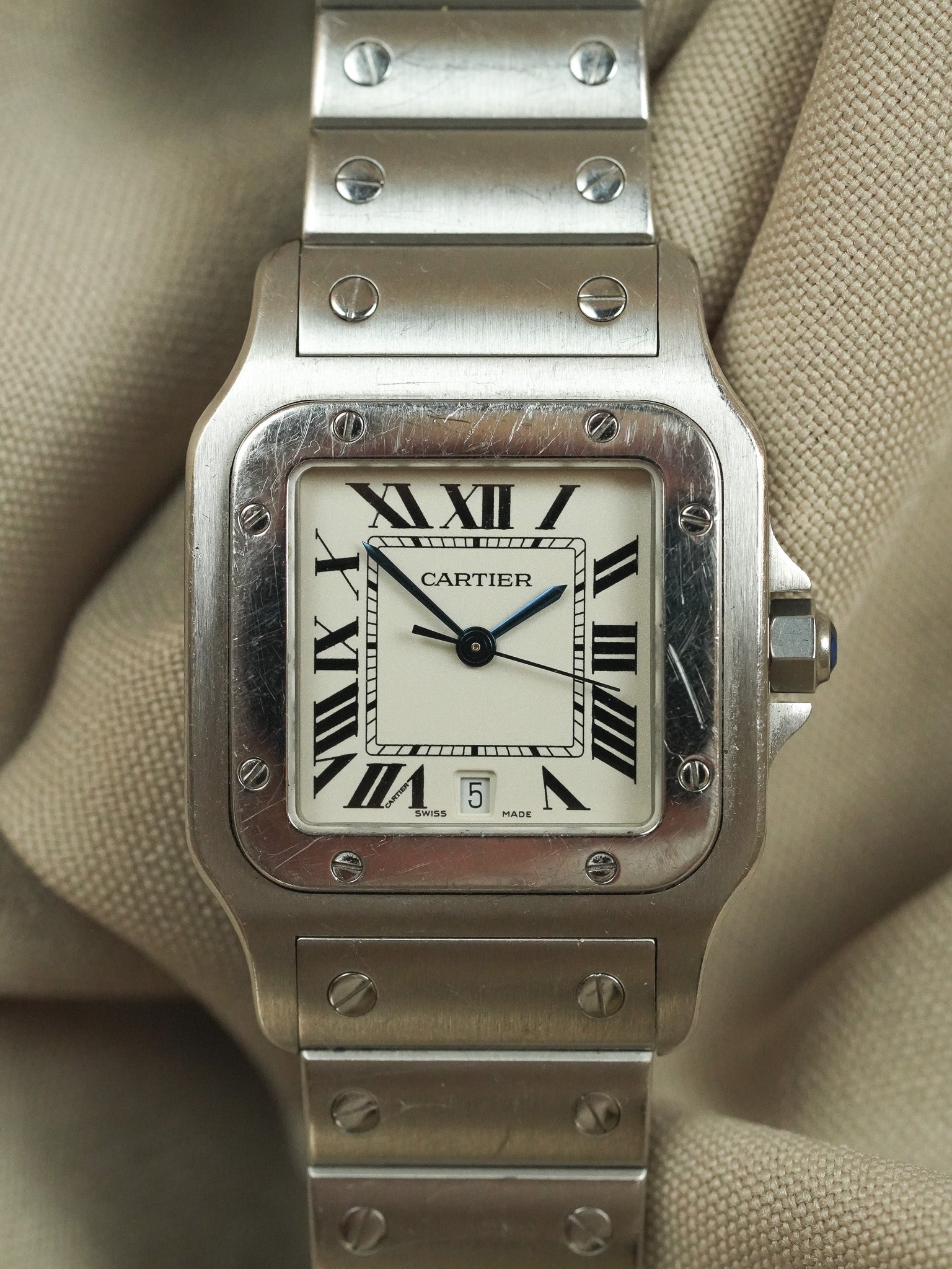 Cartier - Santos Curved 1564 Steel 29mm - 2000s
