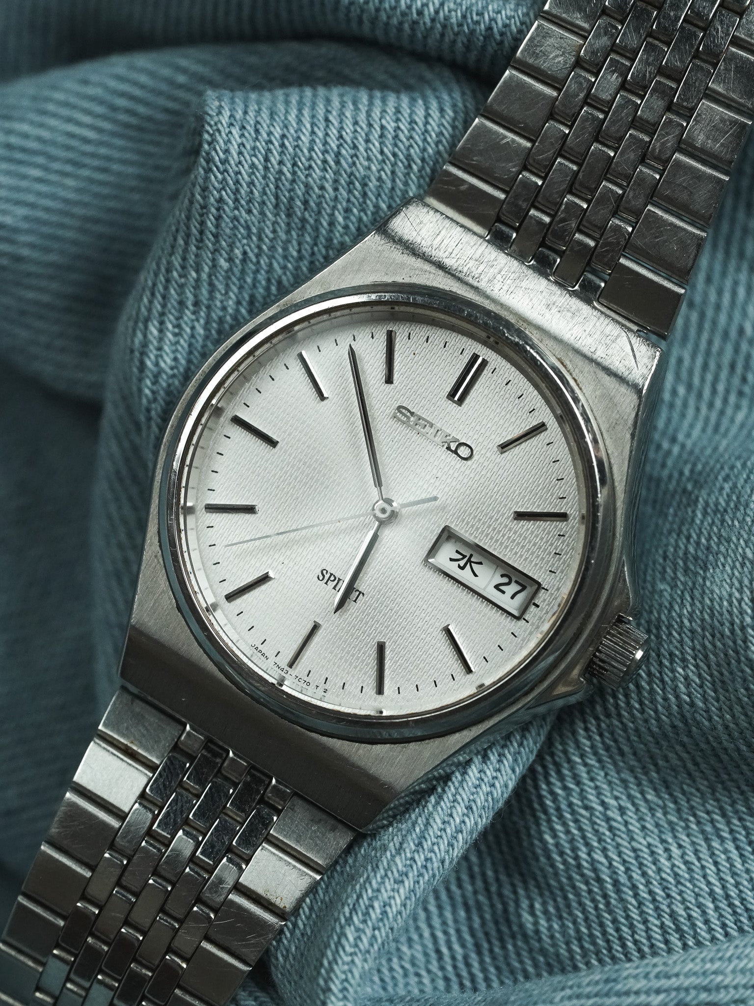 Seiko - Spirit Daydate Kanji Acier Tapissé - 1989