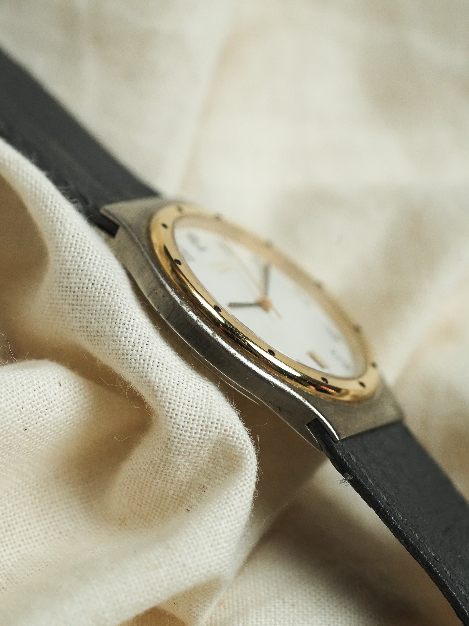 Citizen - Acier Bracelet Intégré Cadran Blanc - NOS - 1990s