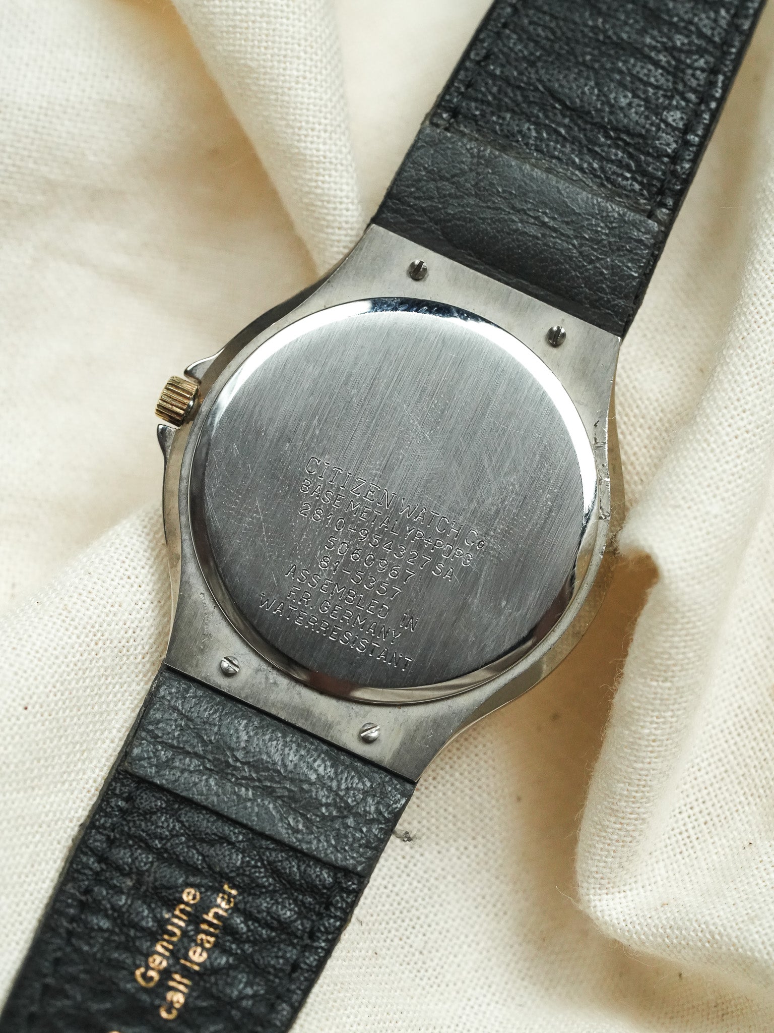 Citizen - Acier Bracelet Intégré Cadran Blanc - NOS - 1990s