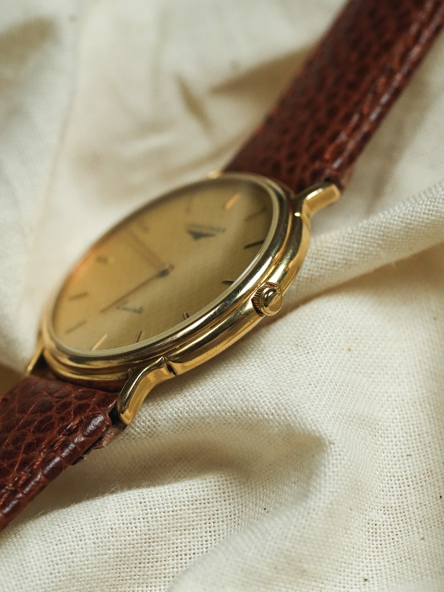 Longines - Ronde Cadran Ecaille Quartz Or - 1980s