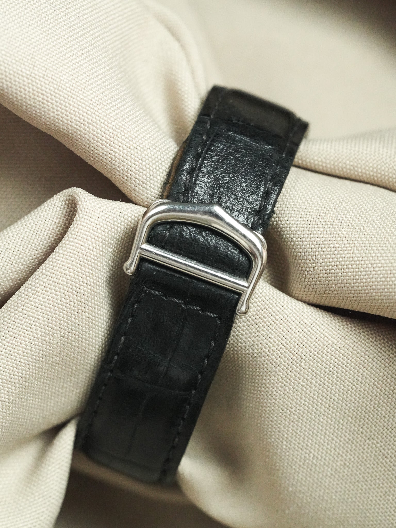Cartier - Pasha 2388 احتياطي الطاقة 24h جلد مشبك قابل للطي - 2000s