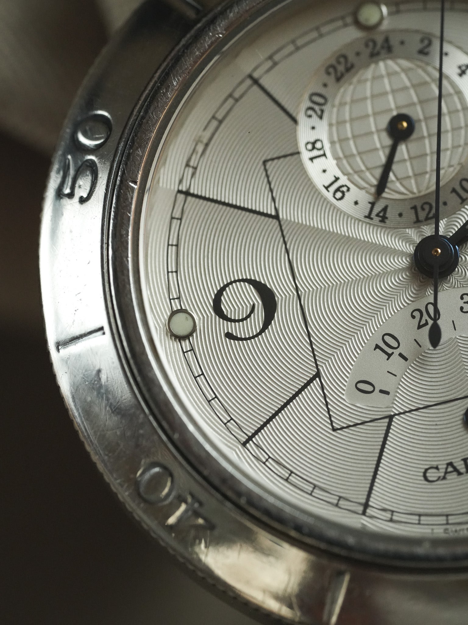 Cartier - Pasha 2388 احتياطي الطاقة 24h جلد مشبك قابل للطي - 2000s