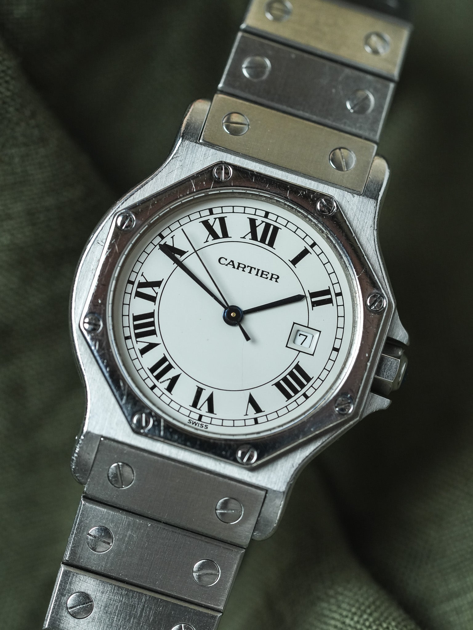 Cartier - Santos Octogonale 2965 Acier Automatique 29mm - Boite & Papier - 1980s